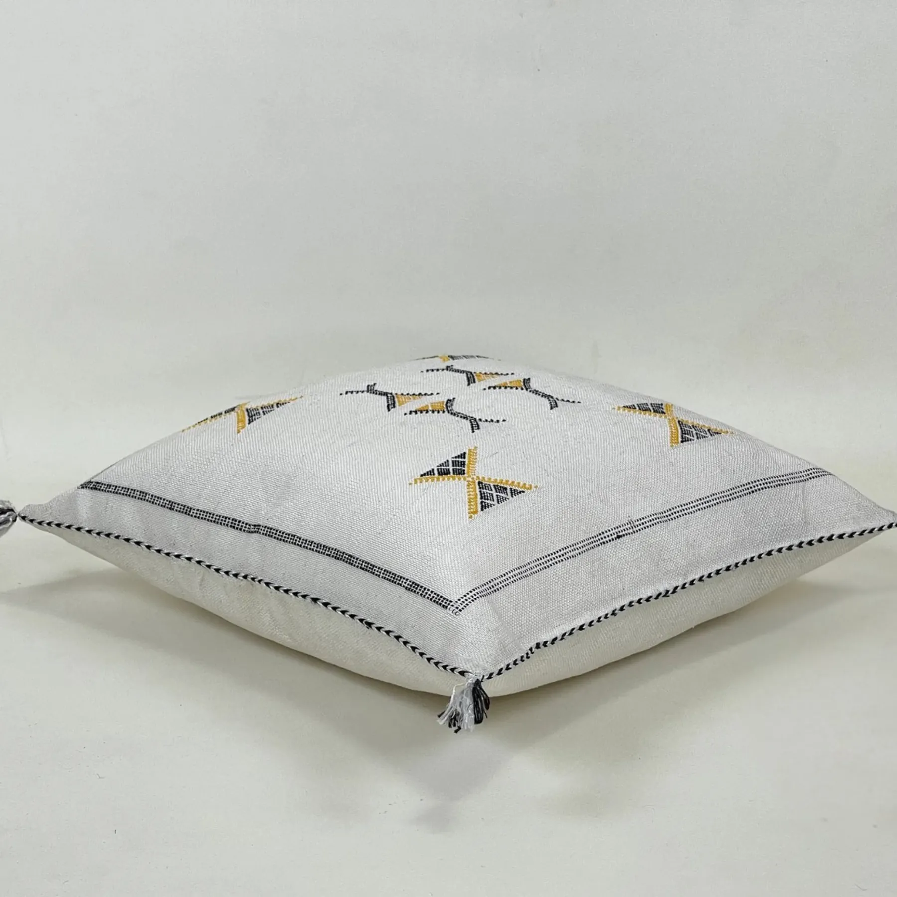 White Cactus Silk Pillow Cover from Marrakech — view 7
