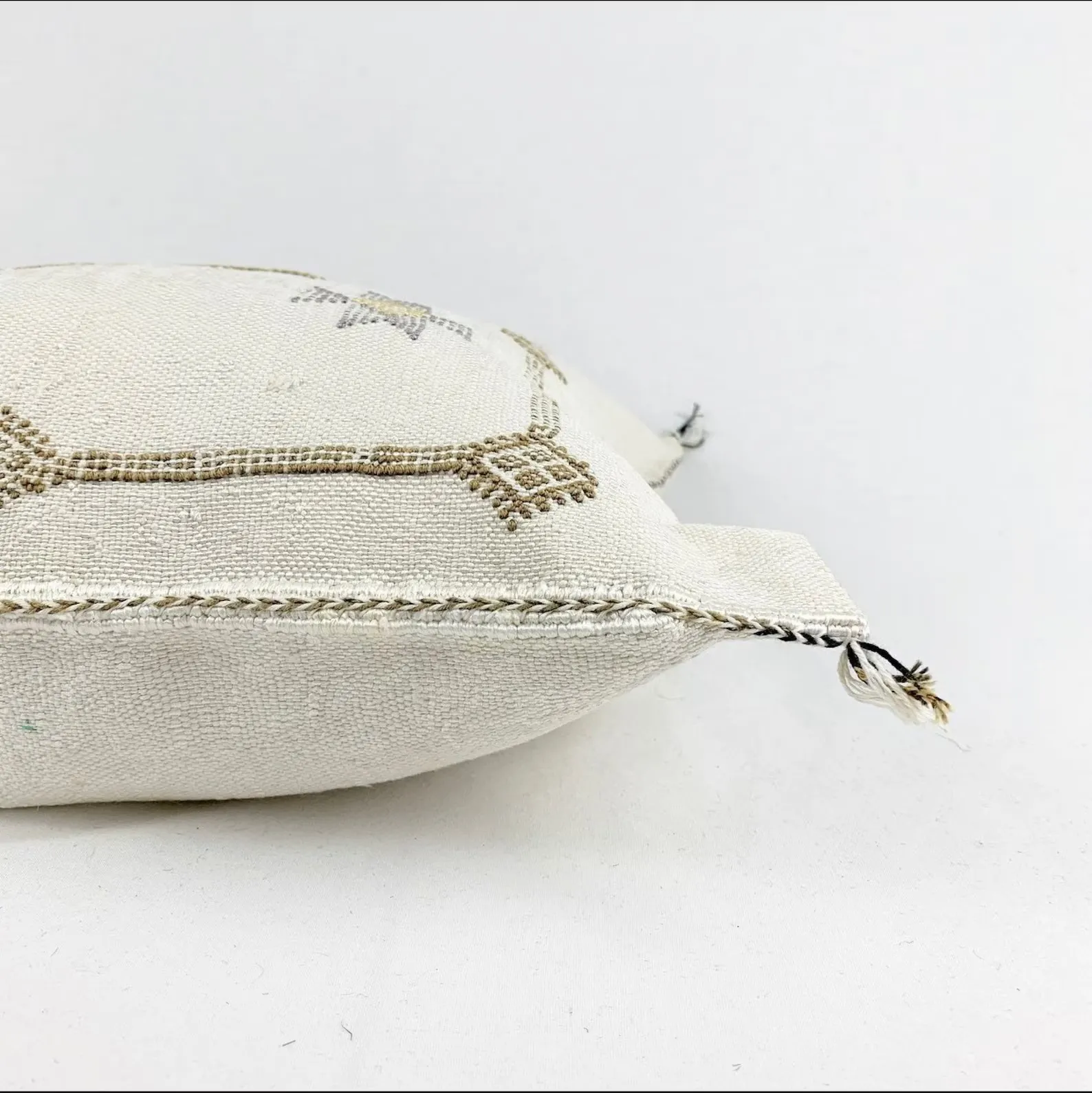 White Cactus Silk Pillow Cover from Marrakech — view 6