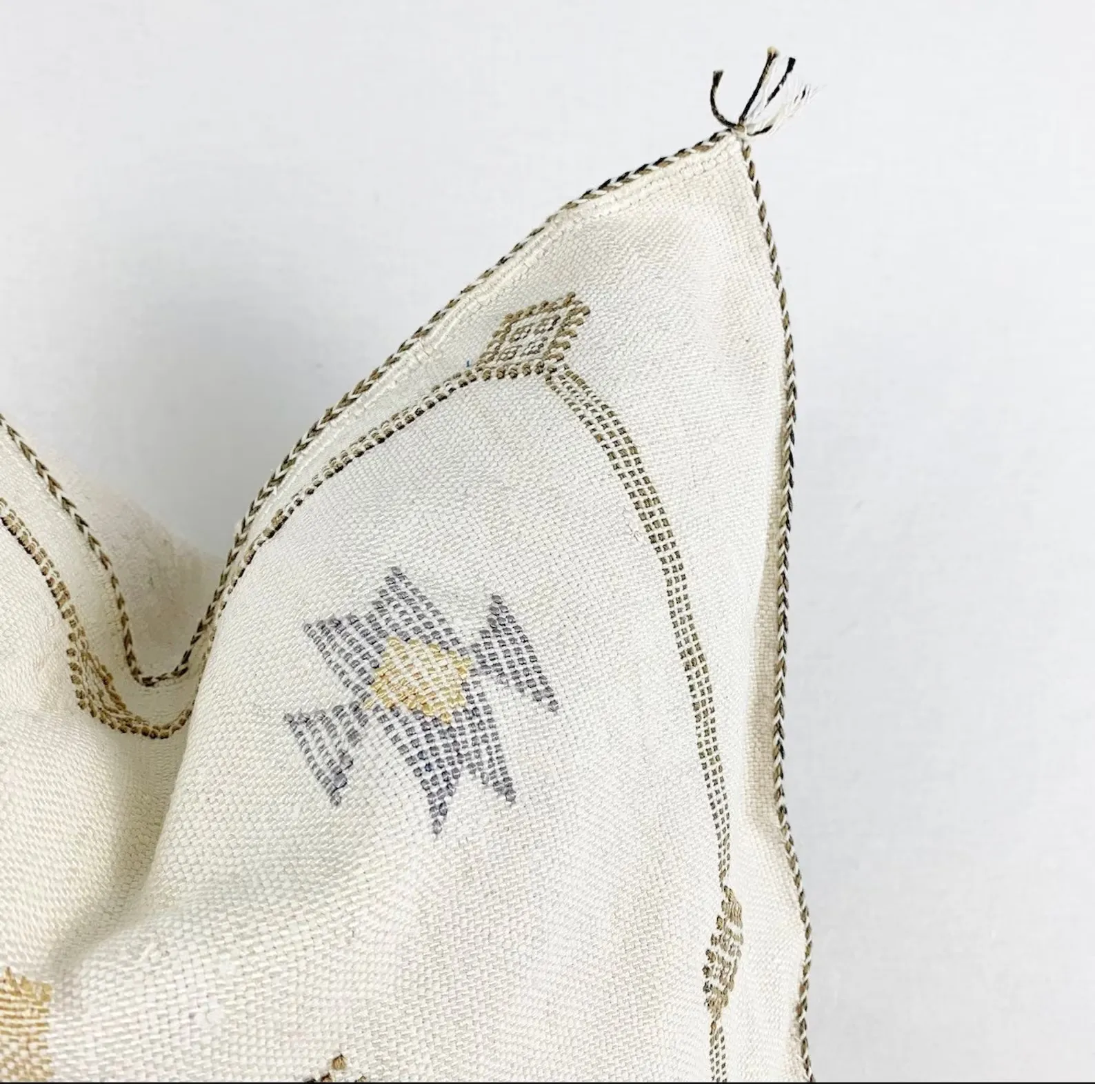 White Cactus Silk Pillow Cover from Marrakech — view 8