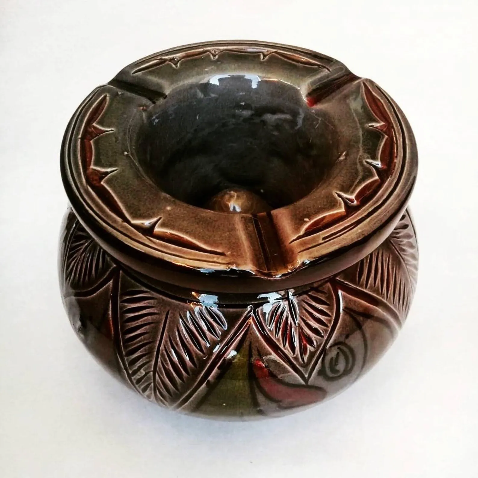 Hand-Carved Ceramic Ashtray from Safi — view 3