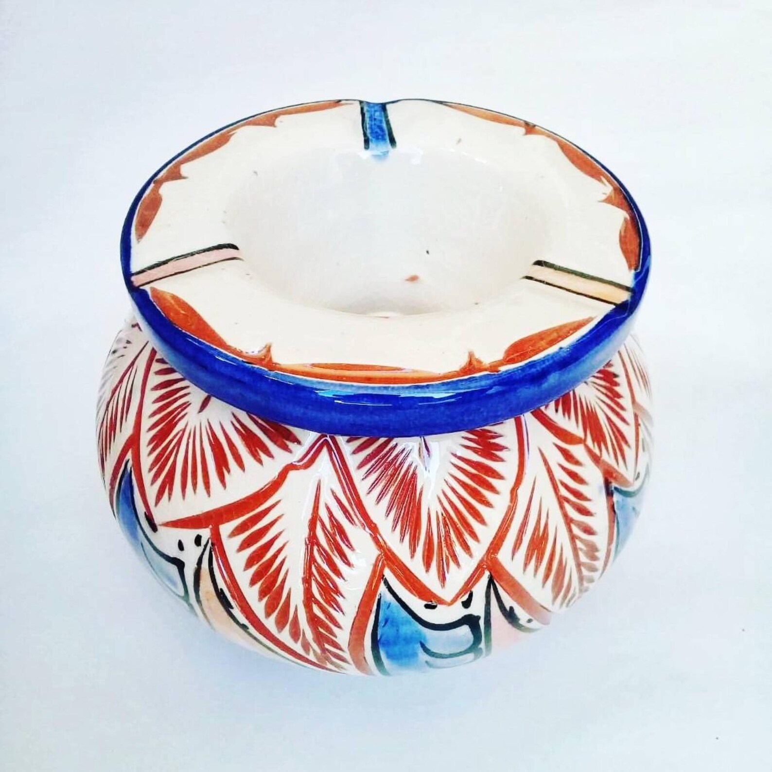 Hand-Carved Ceramic Ashtray from Safi — view 5