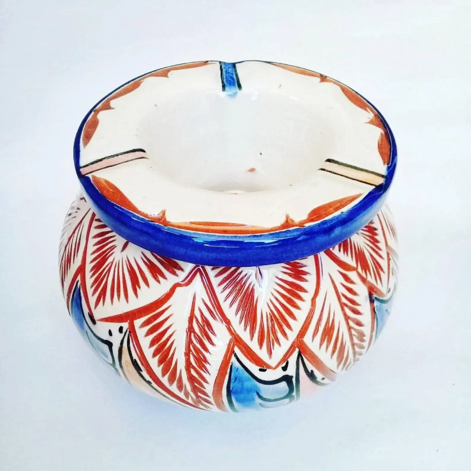 Hand-Carved Ceramic Ashtray from Safi — view 5