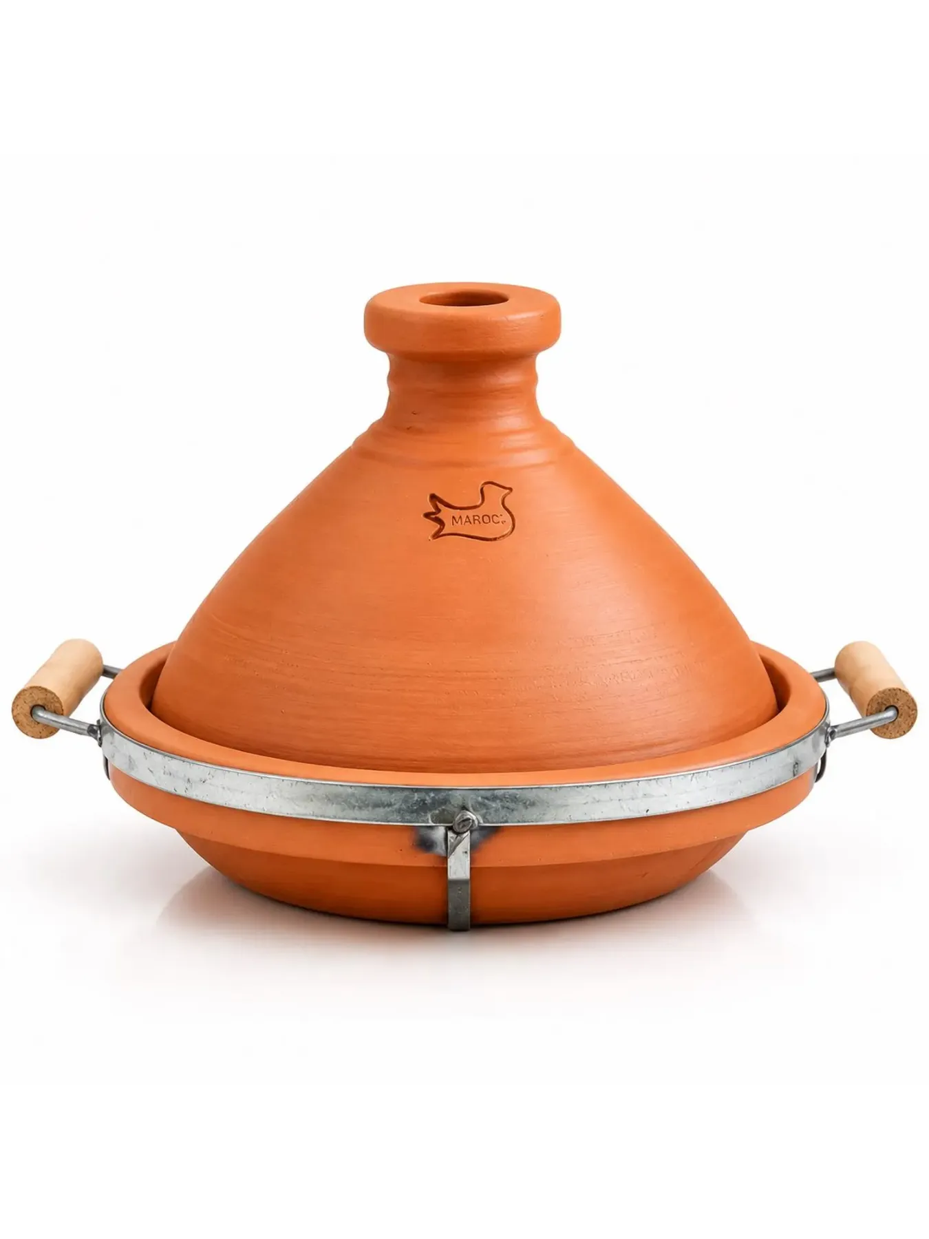 Moroccan Terracotta Tagine, 25cm, Metal Frame