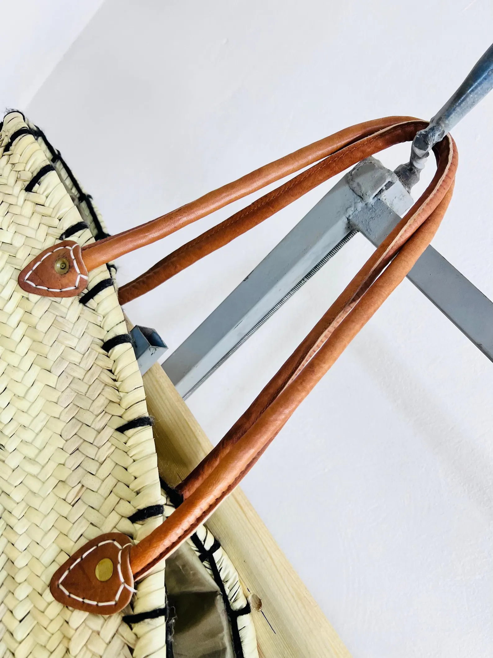 Raffia Palm Leaf Basket from Marrakech Artisans — view 2