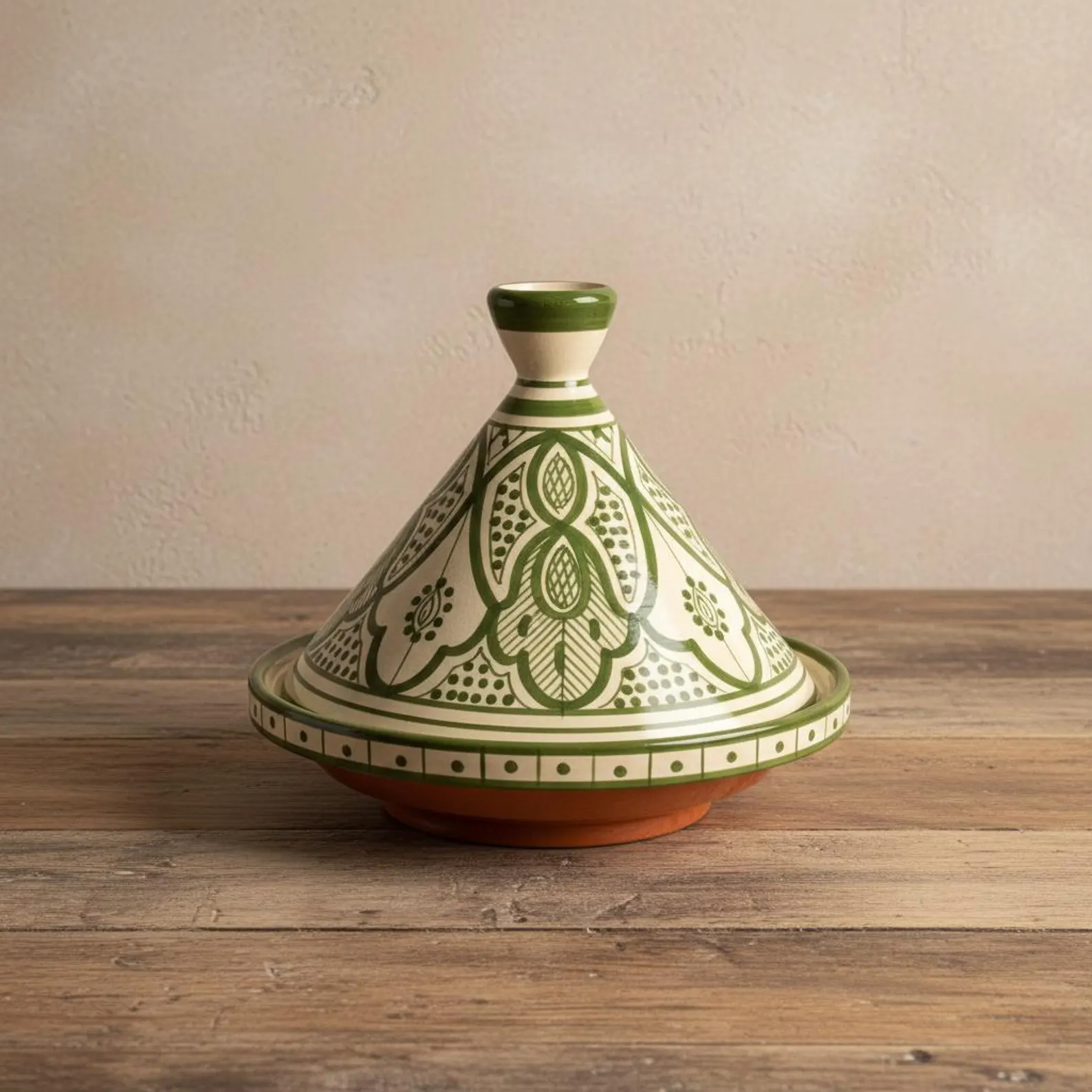 Hand-Painted Terracotta Tagine from Safi — view 3