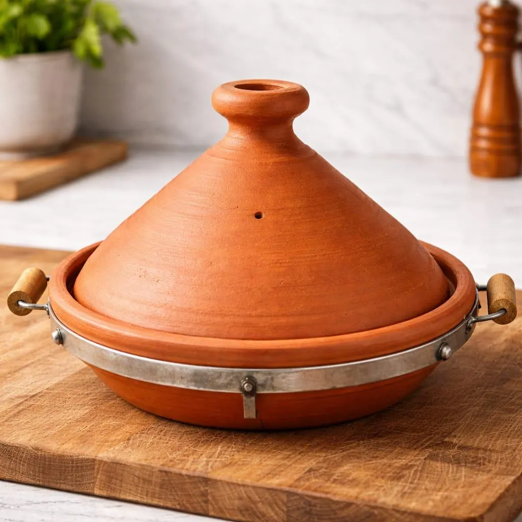 Handmade Moroccan Terracotta Tagine Pot – Traditional Unglazed Clay Cooking Tagine for Stovetop & Oven (Multiple Sizes) — view 5