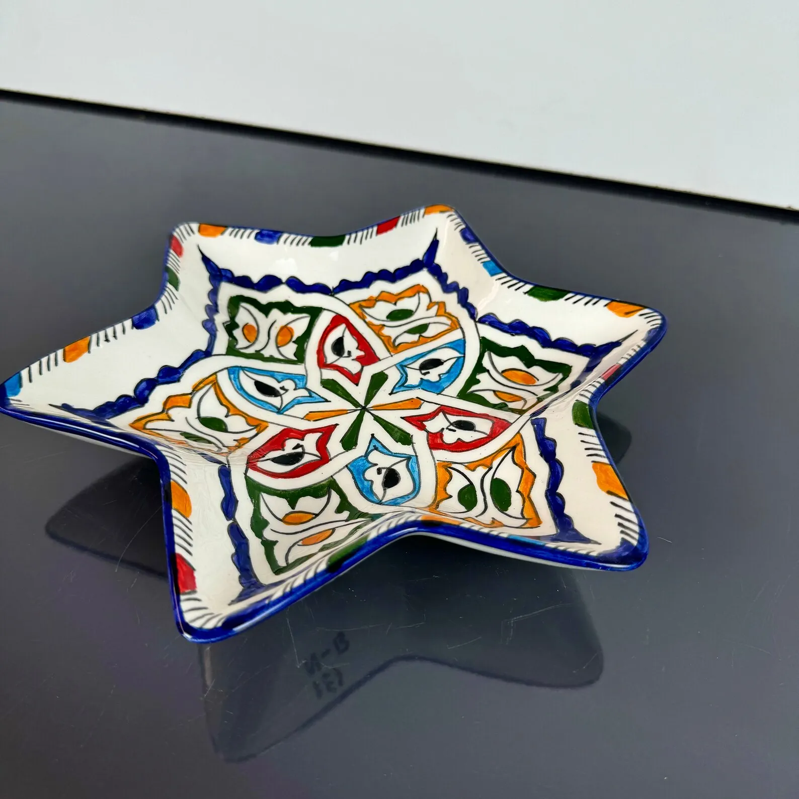 Hand-Painted Star Plate from Safi — view 5