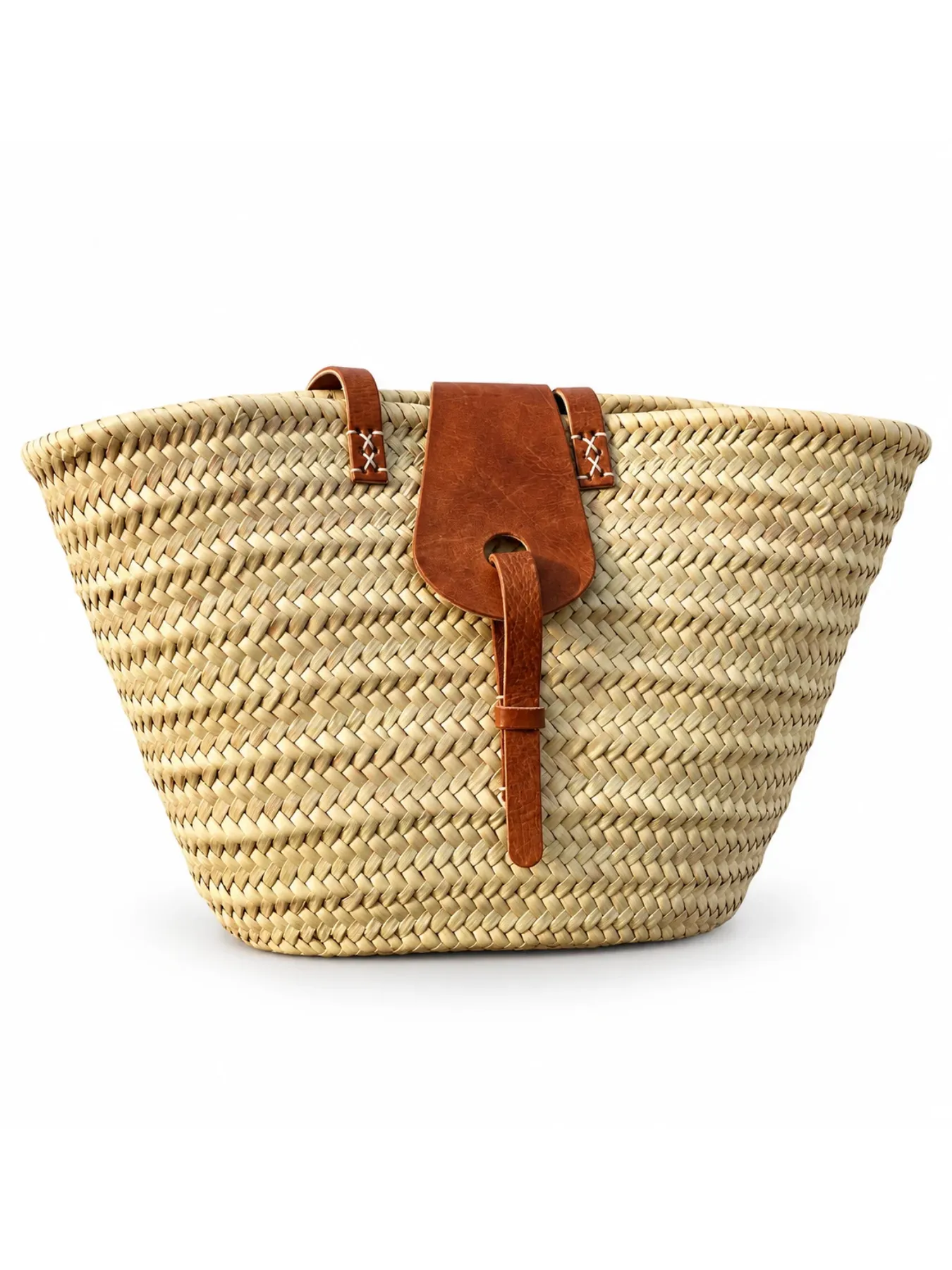 Handwoven Raffia Market Basket from Essaouira