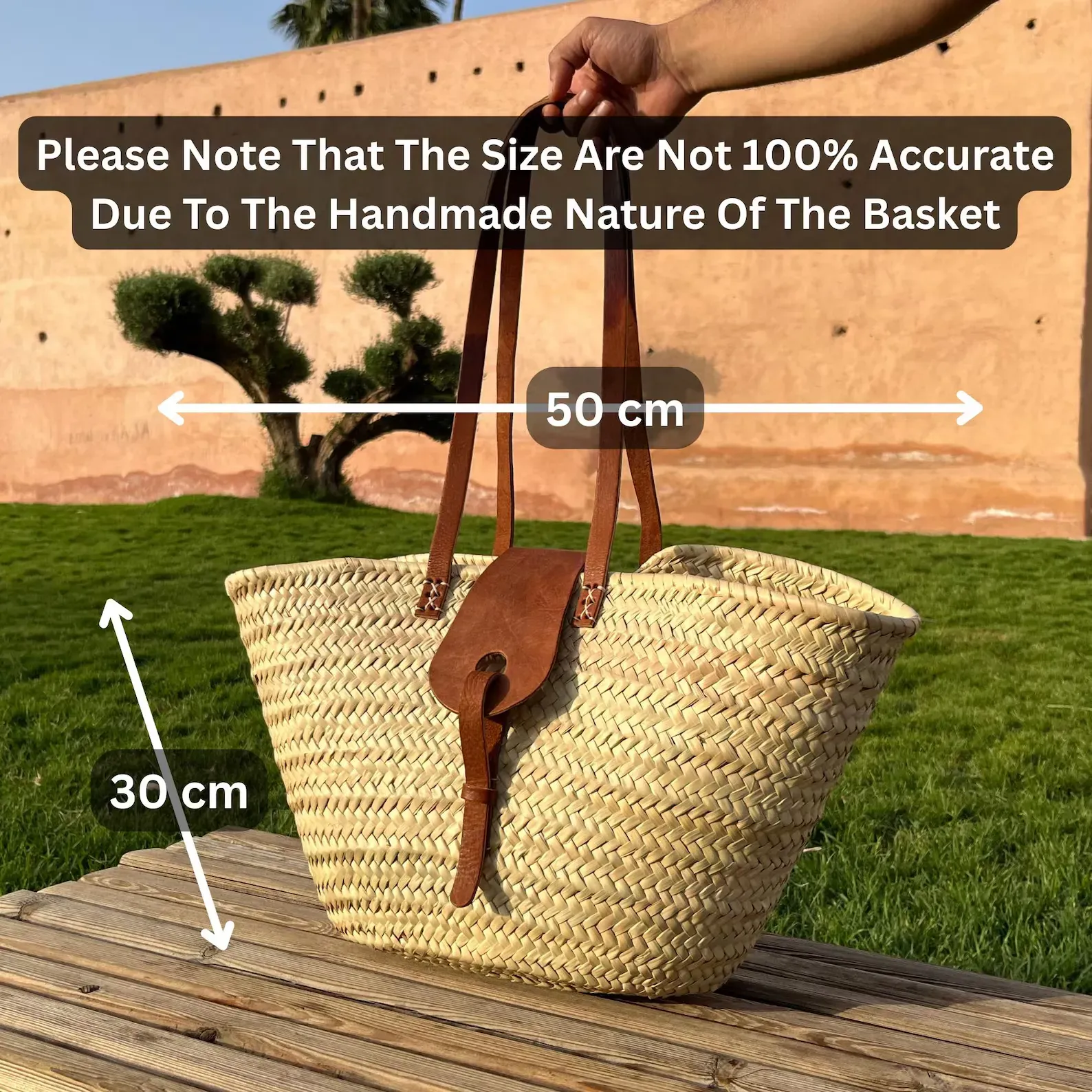 Handwoven Raffia Market Basket from Essaouira — view 3