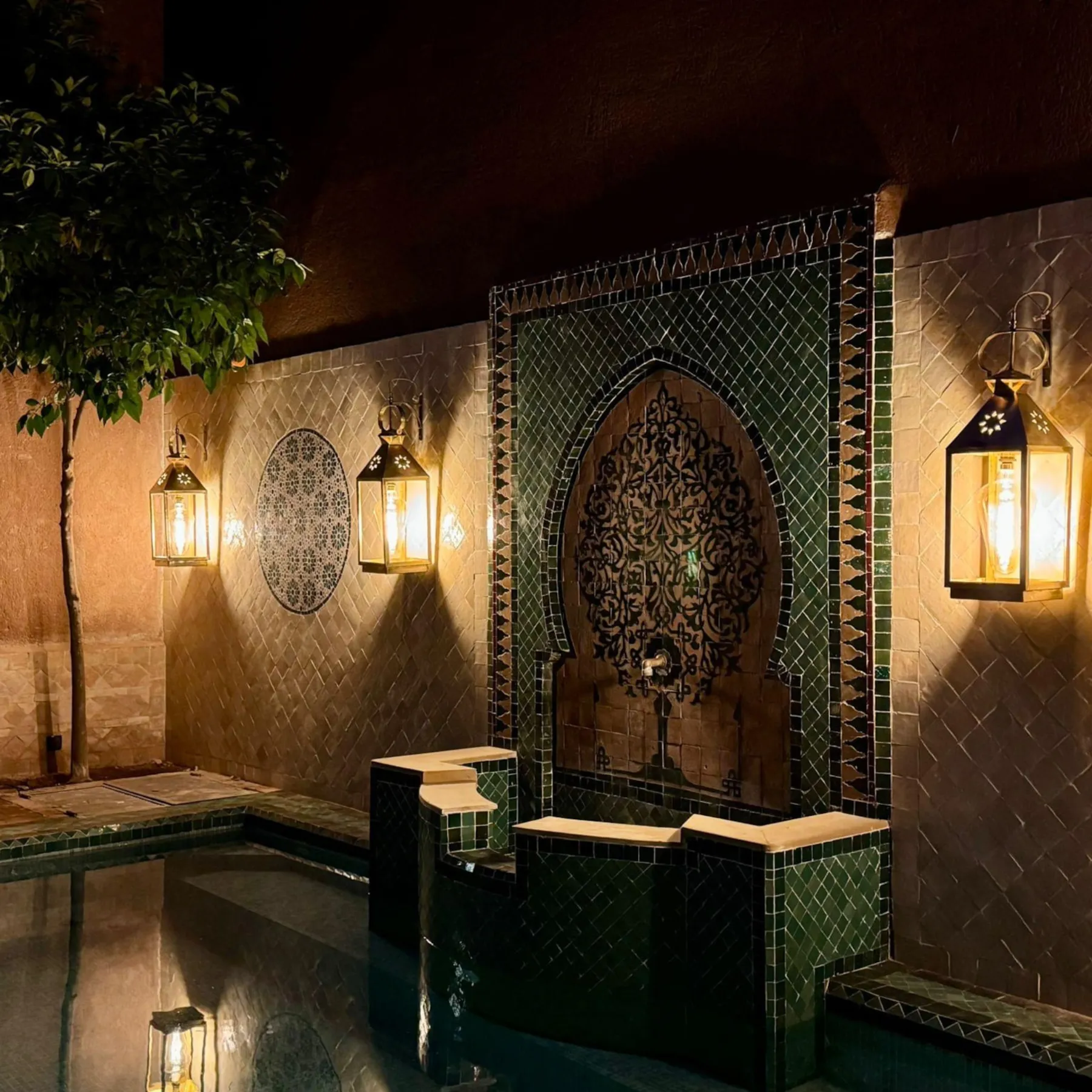 Moroccan Heritage Brass Lantern by El Hadj Ahmed — view 4