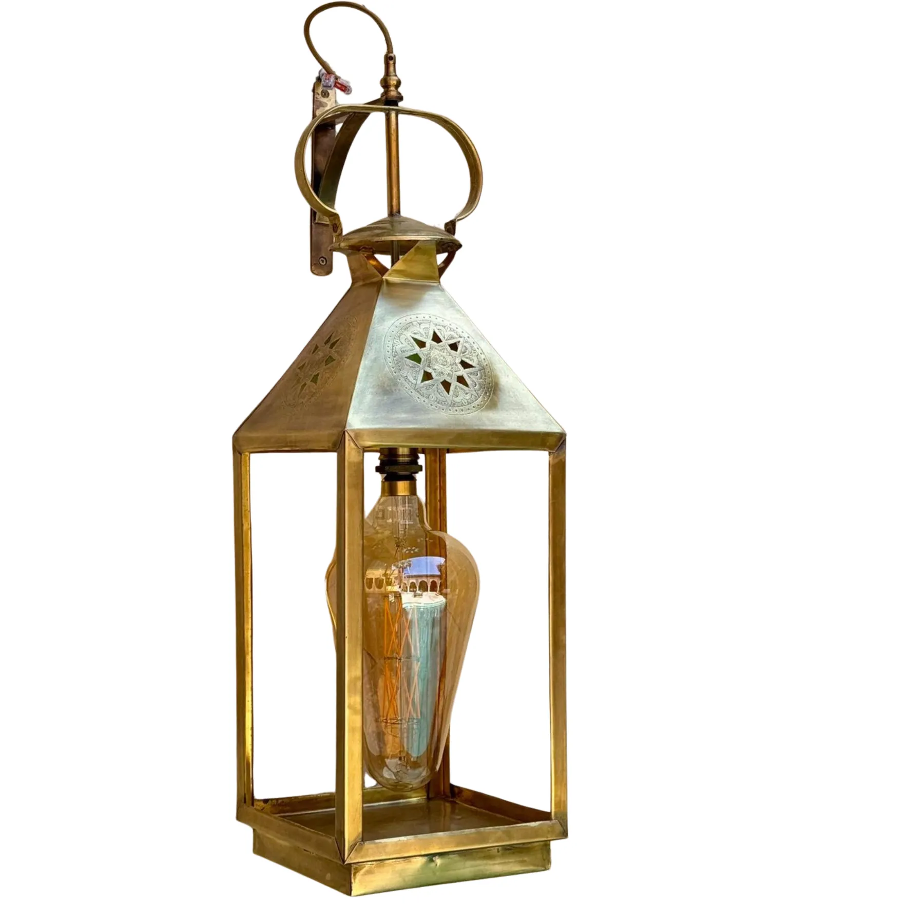 Moroccan Heritage Brass Lantern by El Hadj Ahmed — view 6