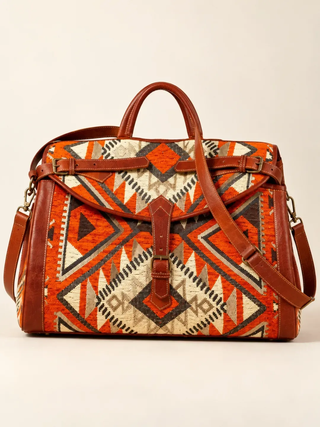 Kilim Leather Travel Bag