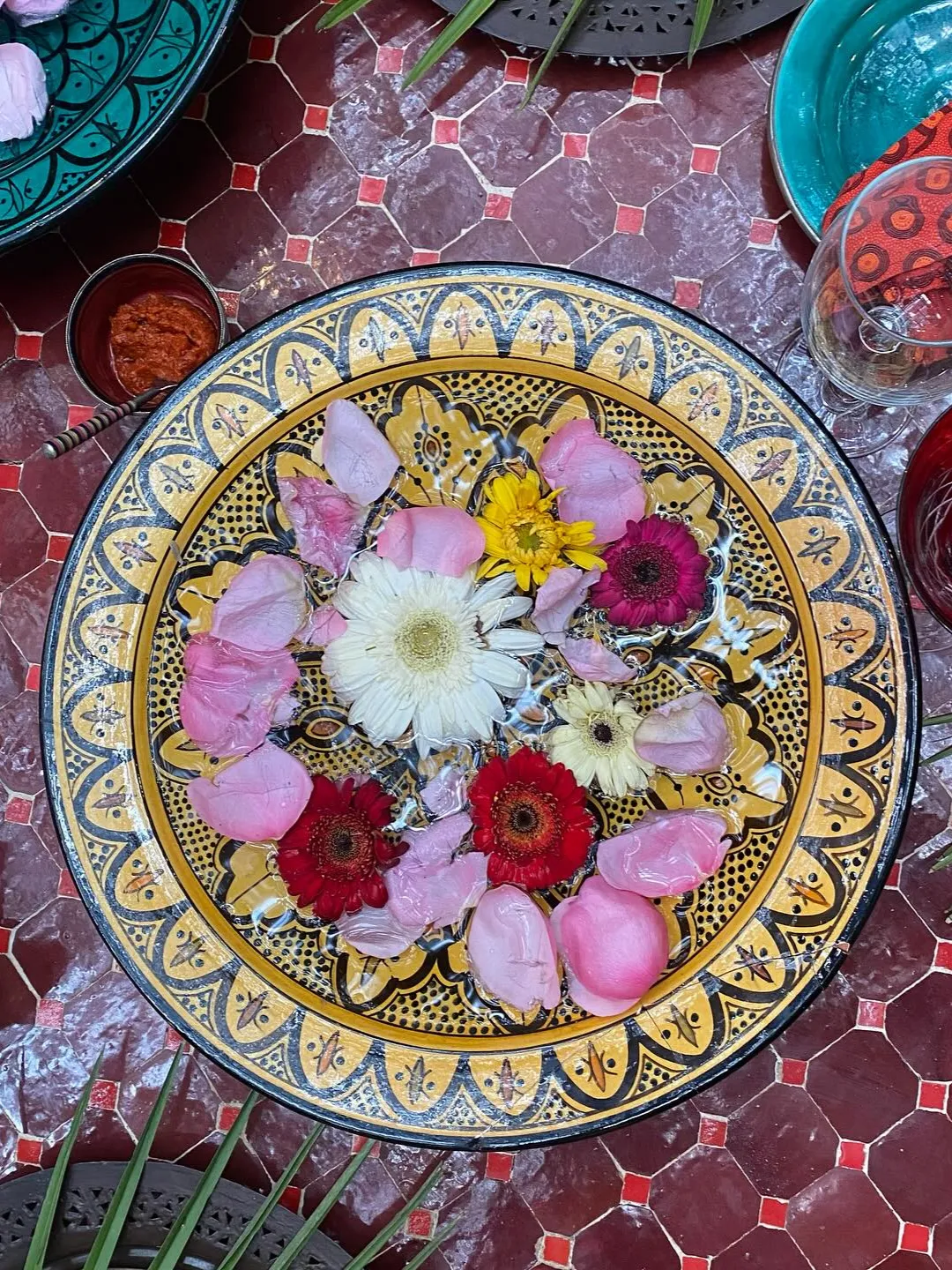 Hand-Painted Safi Ceramic Serving Plate — 36cm Cobalt — view 4