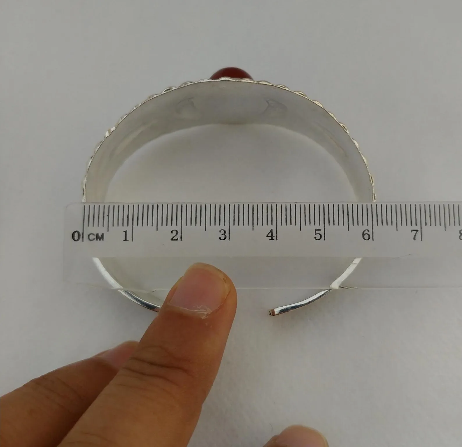 Tiznit Silver Agate Cuff with Filigree Metalwork — view 5
