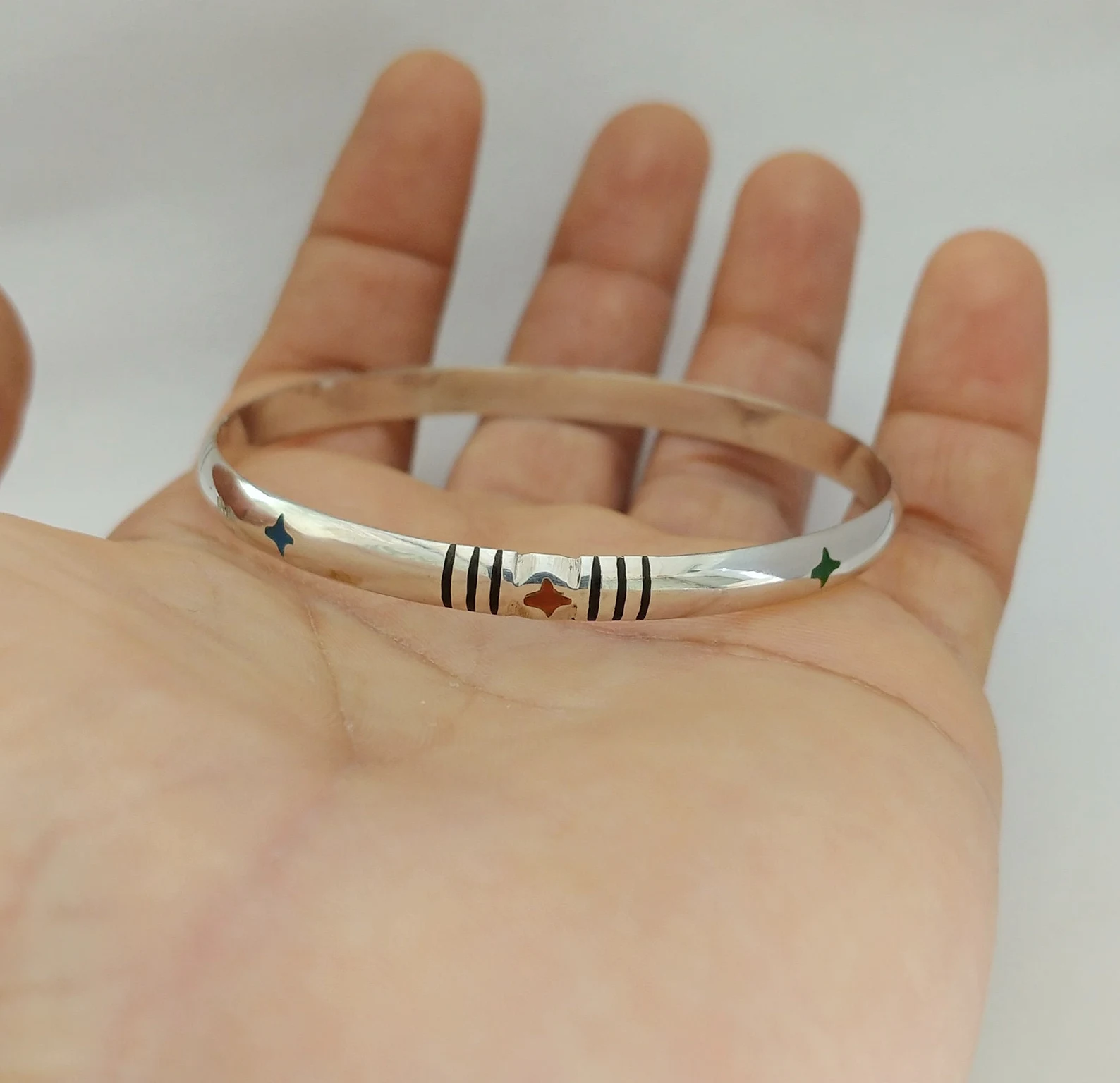 Tiznit Silver Filigree Berber Bangle — view 6