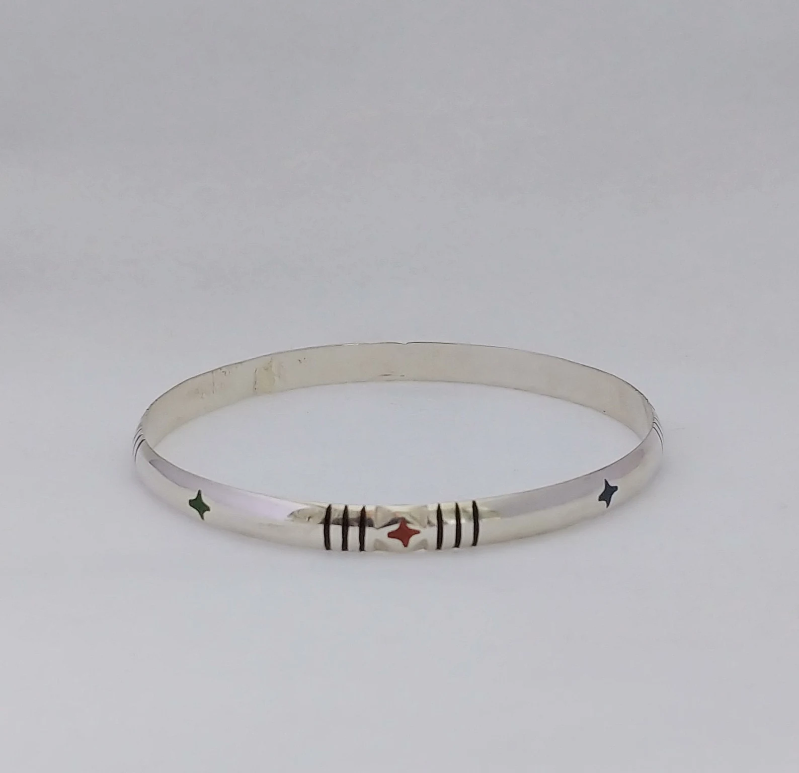 Tiznit Silver Filigree Berber Bangle — view 2