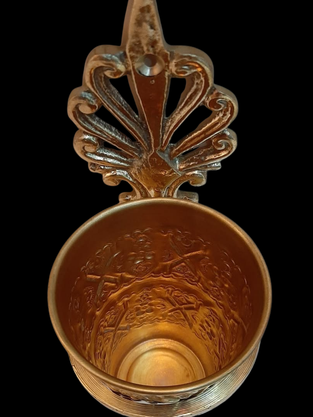 Moroccan Brass Bathroom Cup & Wall Holder — Handmade Marrakech — view 9