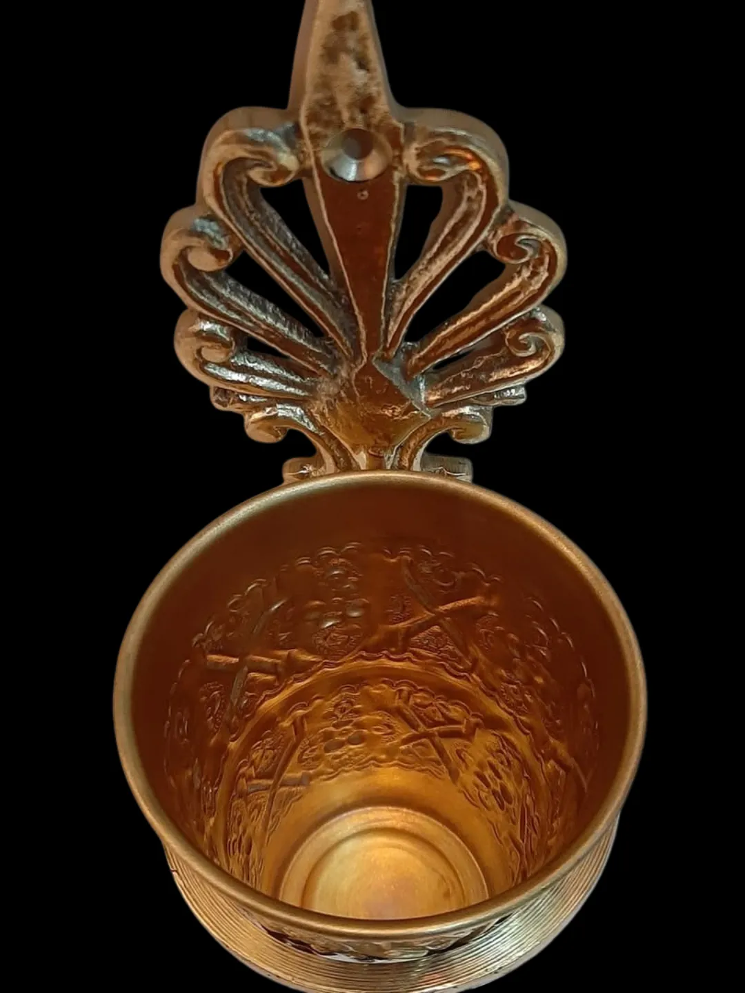 Moroccan Brass Bathroom Cup & Wall Holder — Handmade Marrakech — view 9