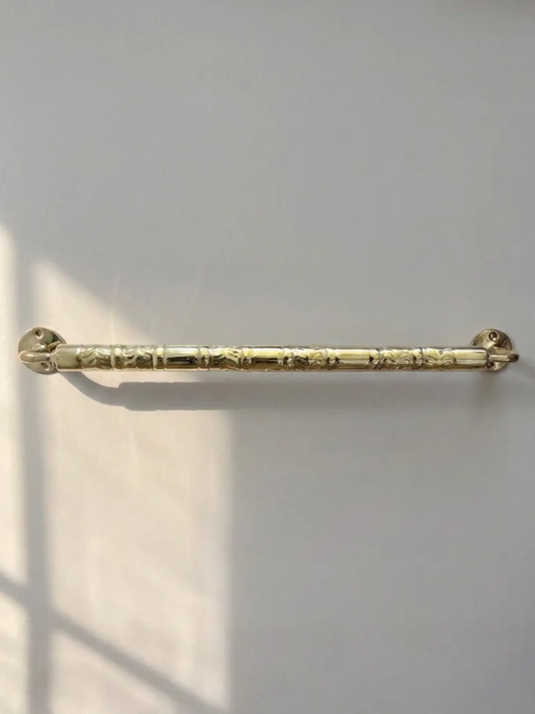 Moroccan Brass Bathroom Hardware Set, Hand-Engraved, 6 Piece — view 8