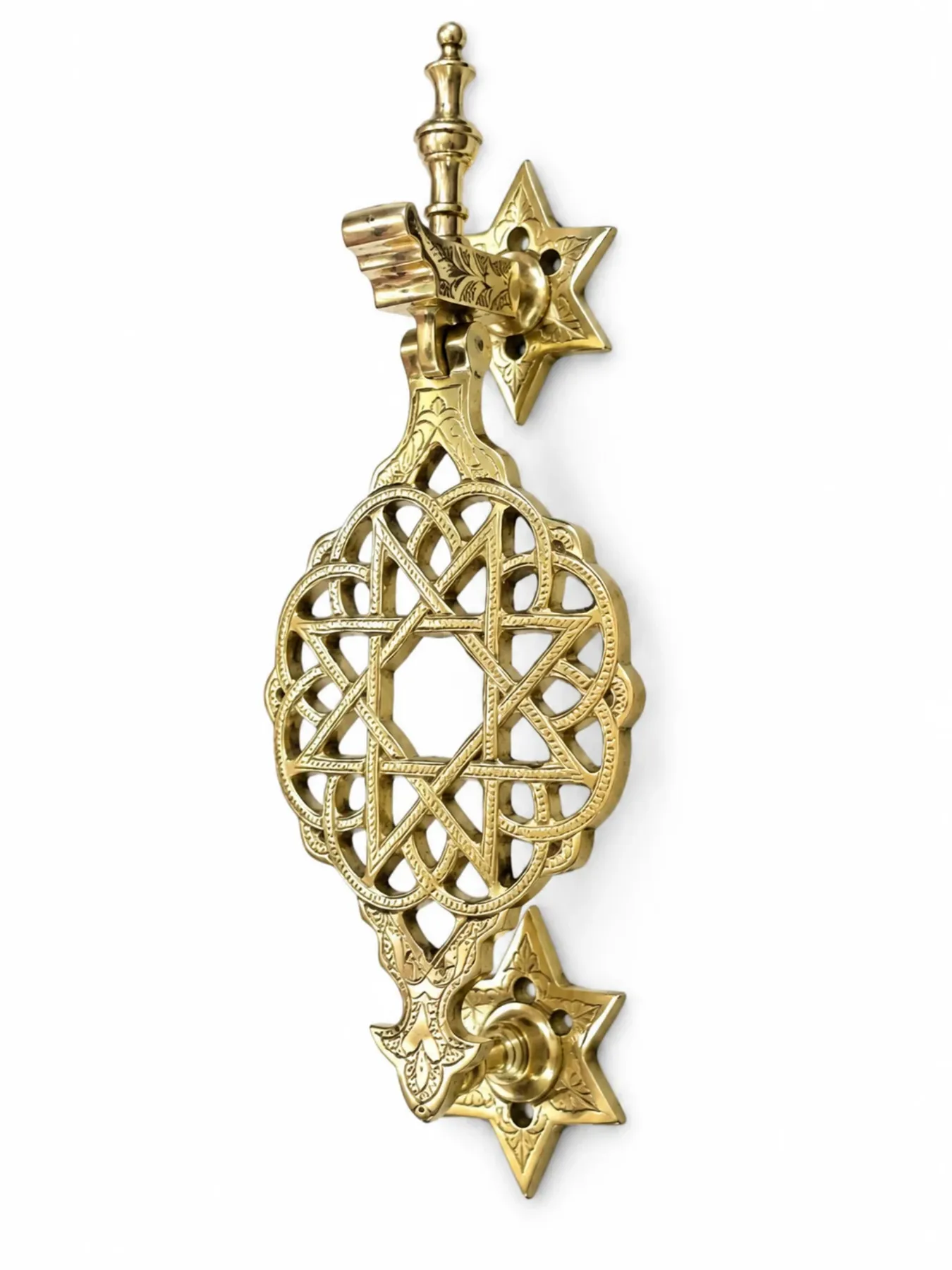 Hand-Engraved Brass Door Knocker from Marrakech