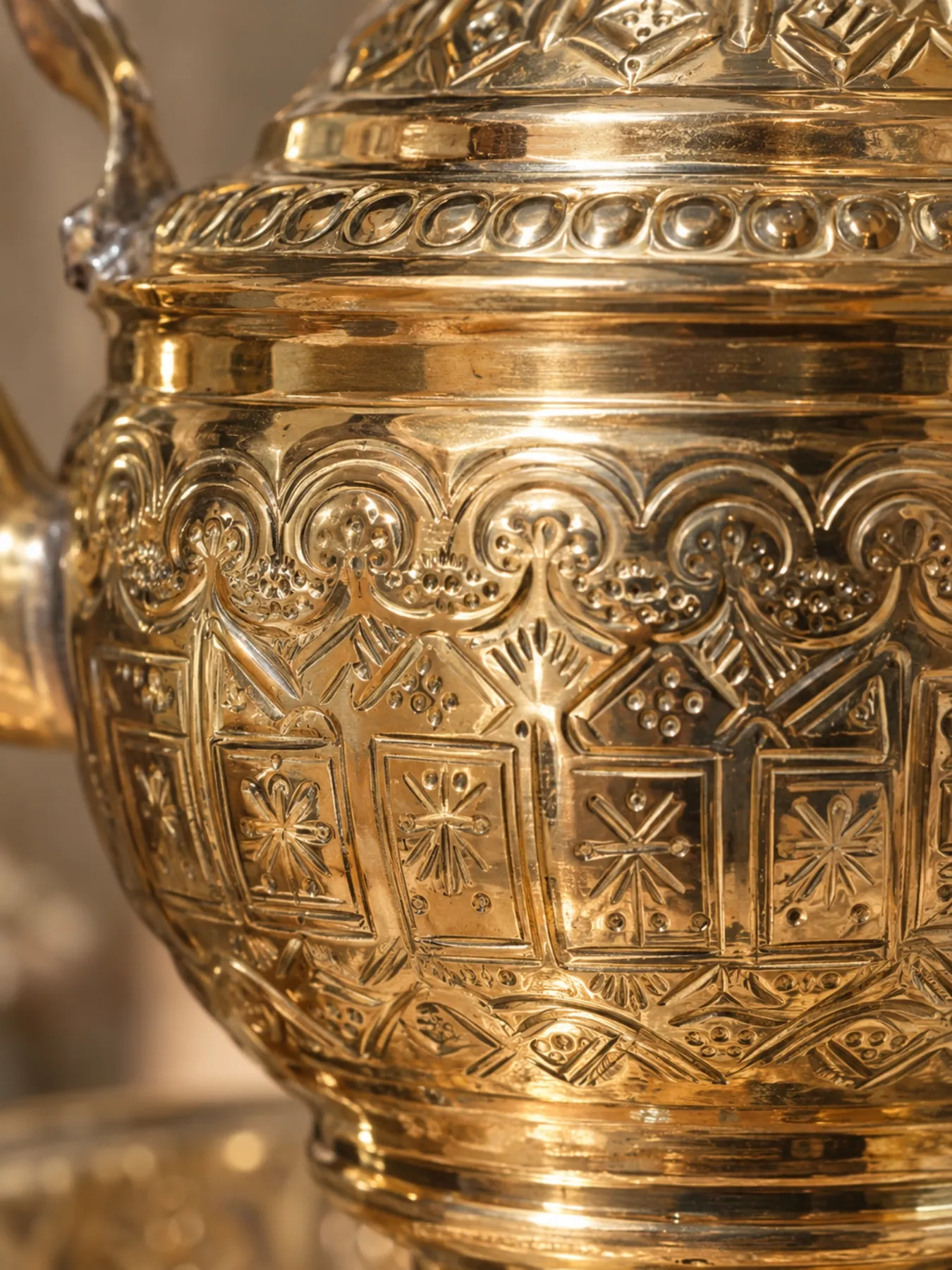 Moroccan Brass Hand-Washing Set, 100 cm Standing Tass by Mehdi Ba. — view 4
