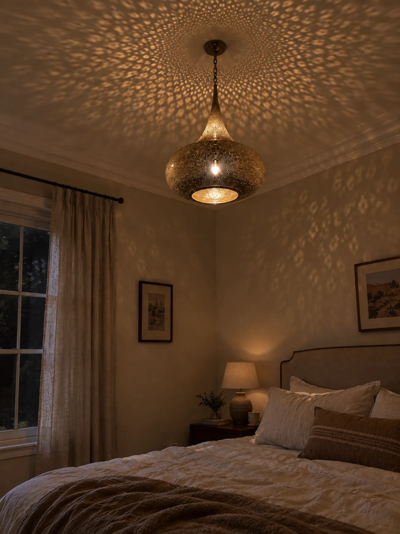 Moroccan Brass Pendant Light | Handmade in Marrakesh — view 5