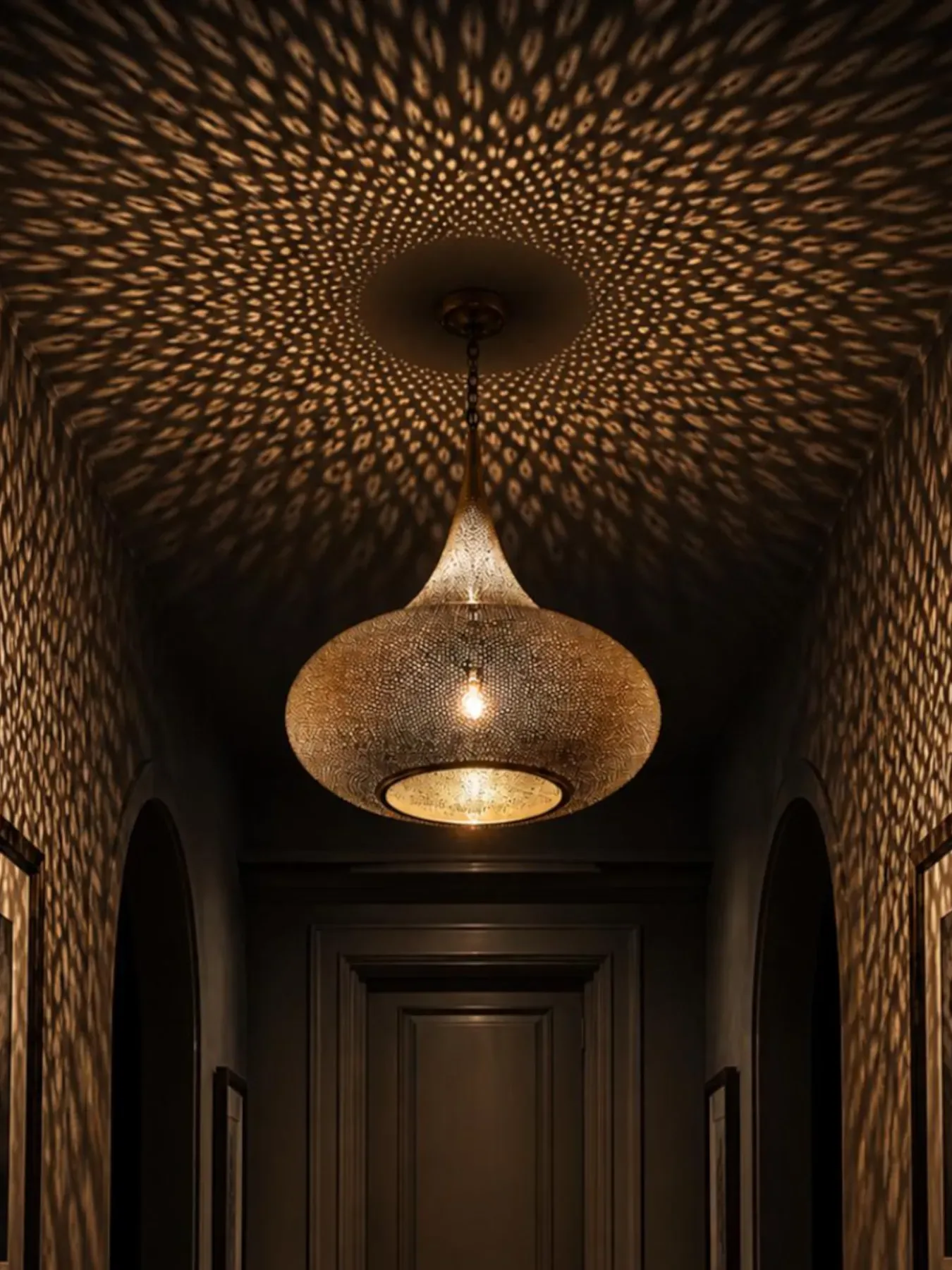 Moroccan Brass Pendant Light | Handmade in Marrakesh