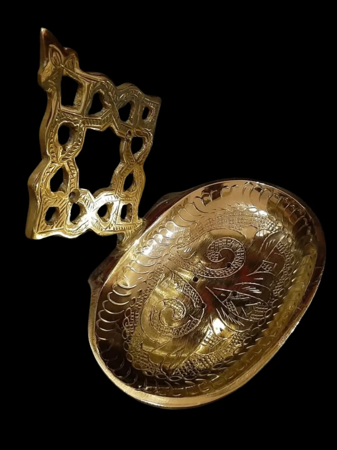 Moroccan Brass Soap Dish,  Star Lattice Design, Handmade Marrakech