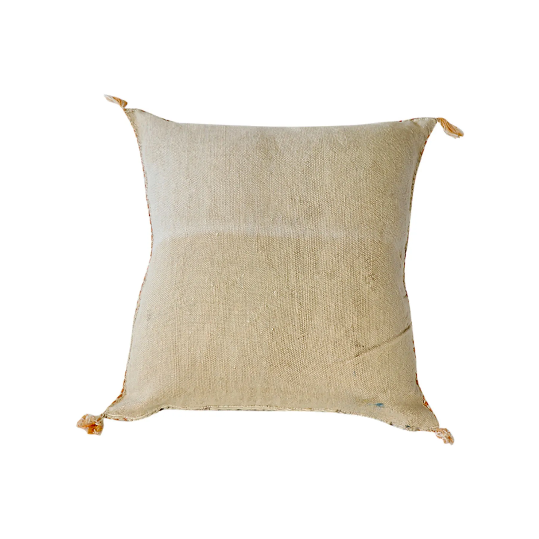 Moroccan Cactus Silk Pillow Cover – Handmade Sabra Throw Pillow Cover in Mauve or Orange (16x16” & 20x20”) — view 7