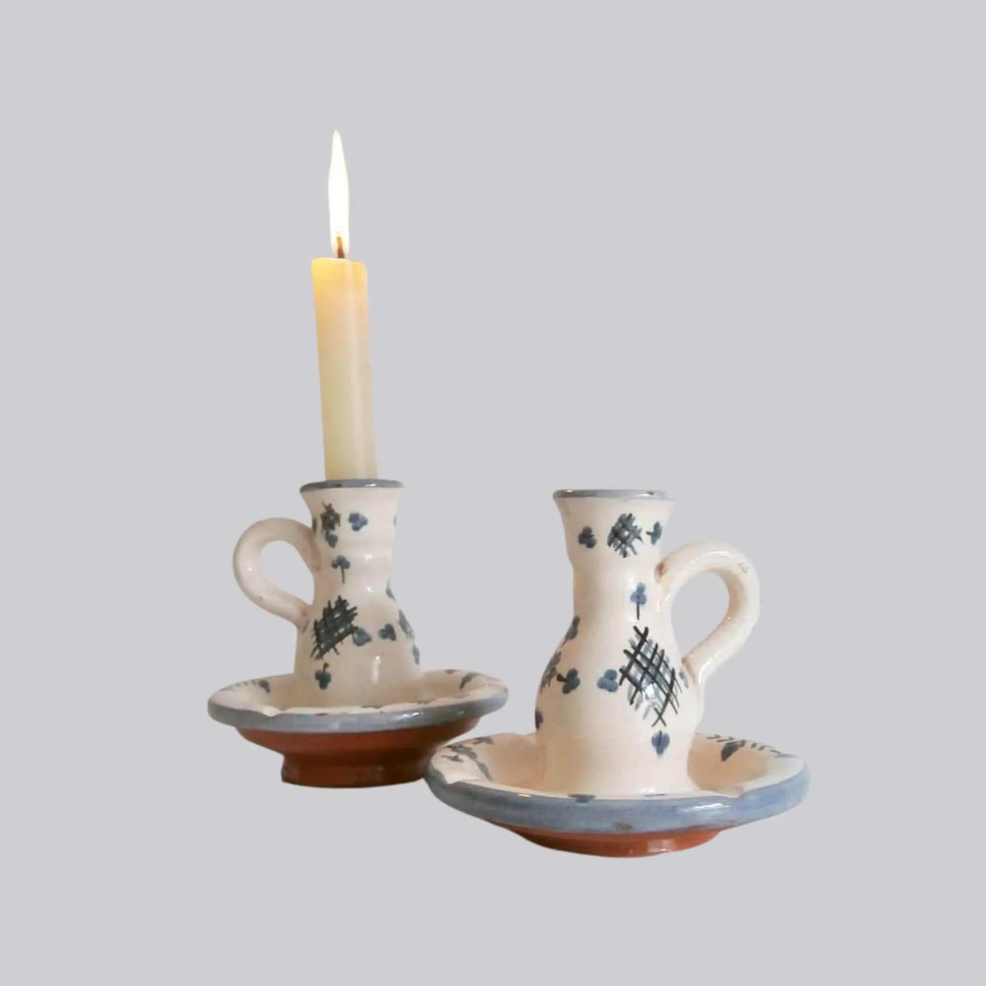 Moroccan Ceramic Candle Holder and Ashtray – Handmade Terracotta Multifunctional Holder — view 4