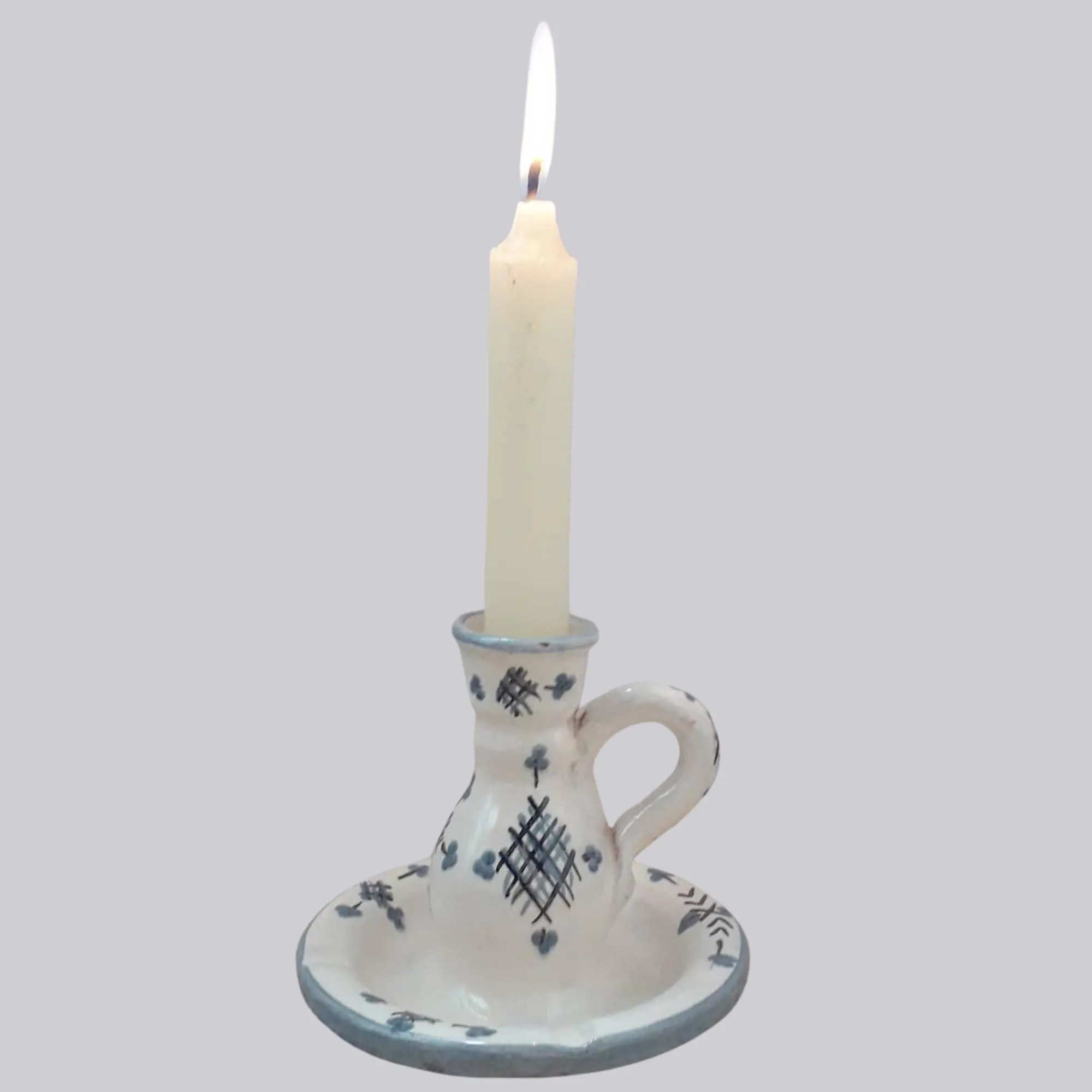 Moroccan Ceramic Candle Holder and Ashtray – Handmade Terracotta Multifunctional Holder — view 6