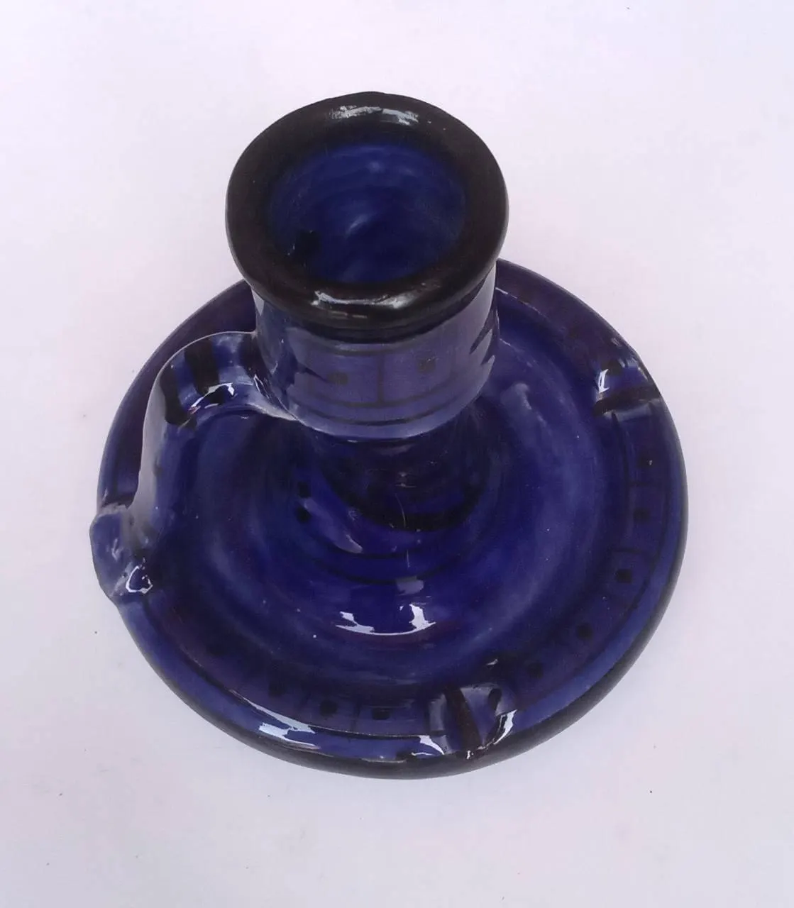 Moroccan Ceramic Candle Holder and Ashtray – Handmade Terracotta Multifunctional Holder — view 10