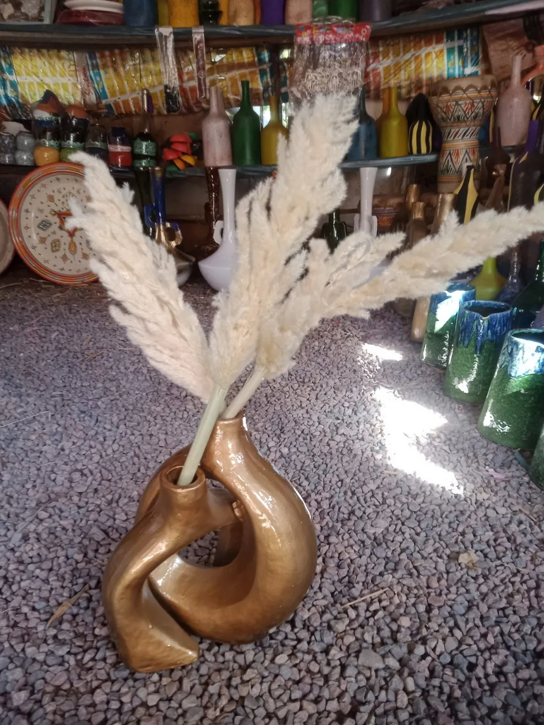 Hand-Thrown Ceramic Vase — Marrakech, multicolo — view 4