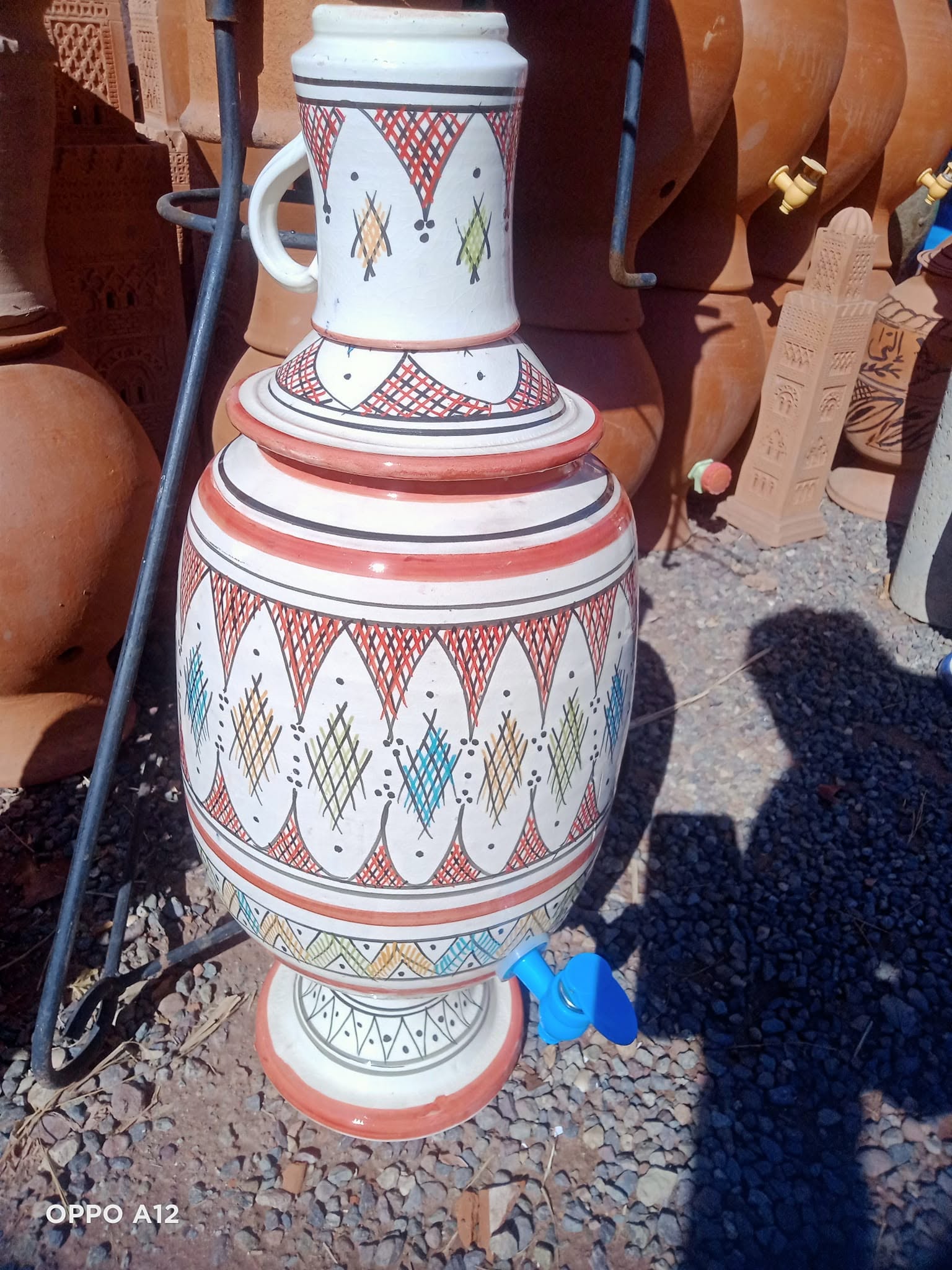 Moroccan Ceramic Water Dispenser — Fassi Blue Handmade Marrakech — view 8