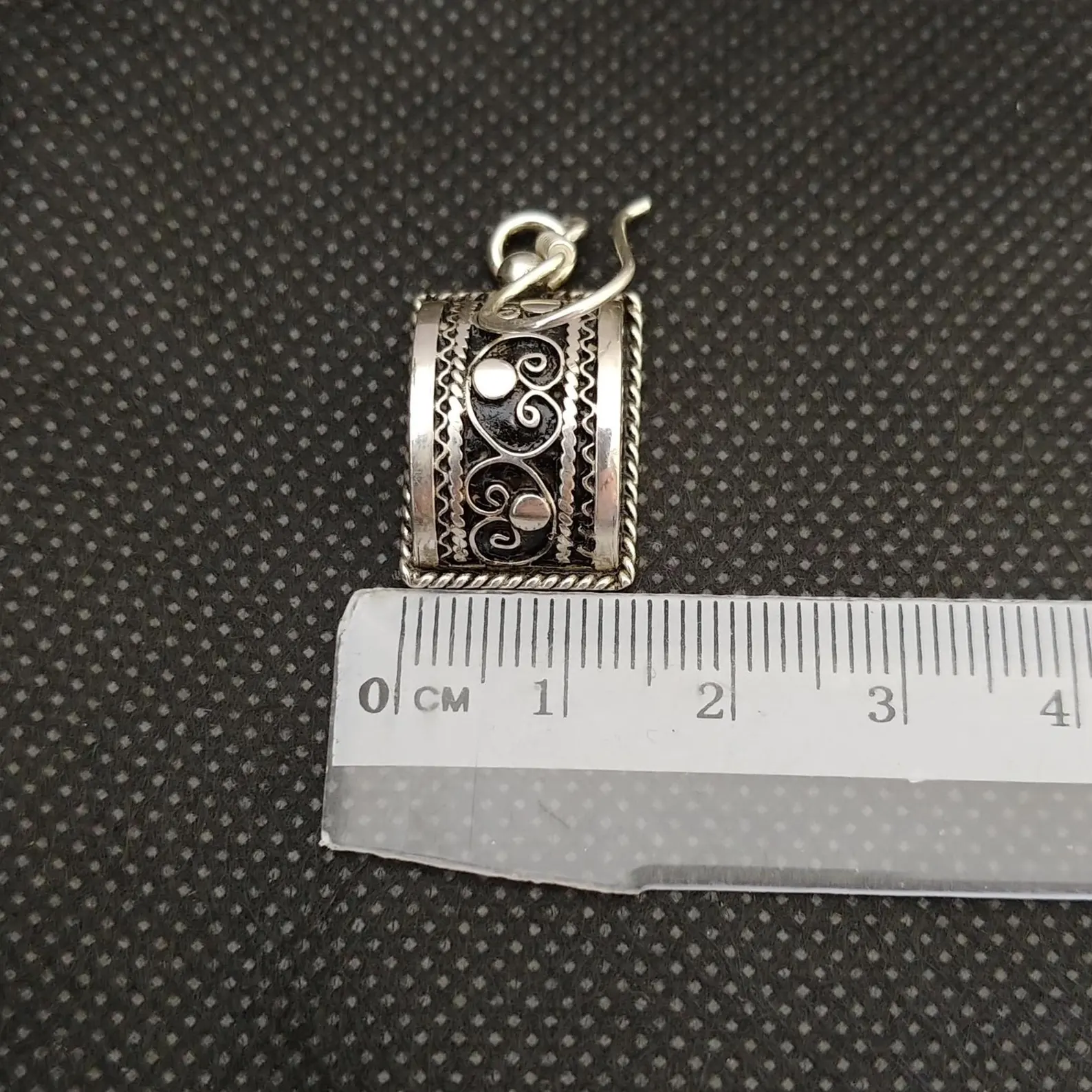 Silver Pyramid Earrings from Tiznit's Ancient Quarter — view 6