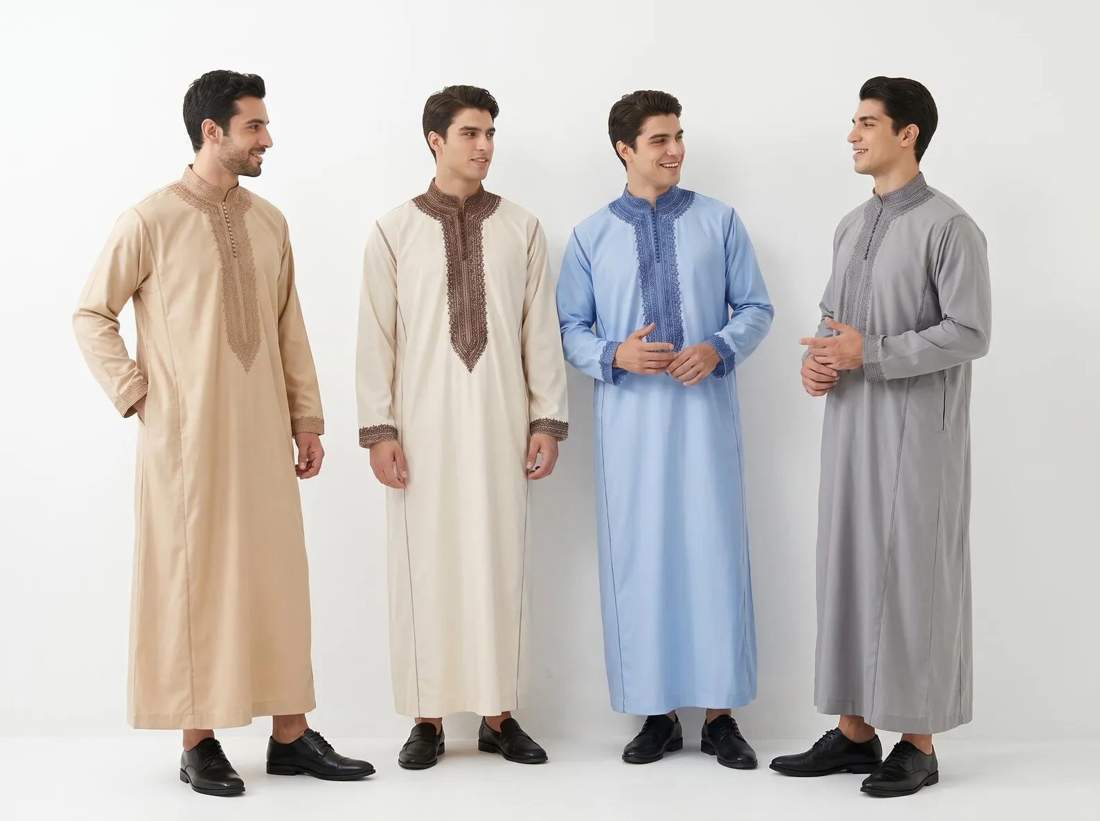 Hand-Embroidered Cotton Djellaba from Salé — view 3