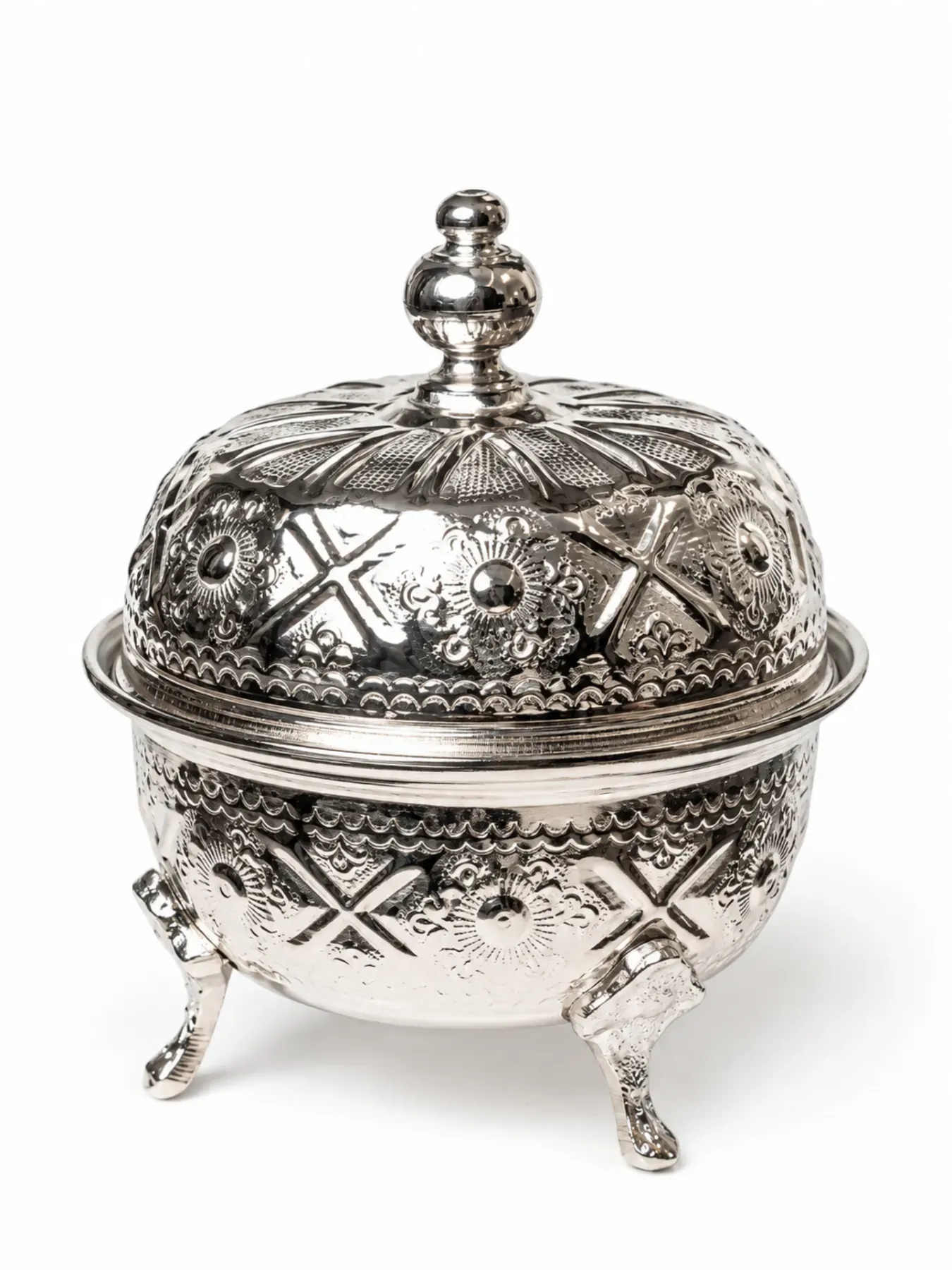 Moroccan Hand-Engraved Copper Sugar & Spice Bowl – 3 Sizes - image 1