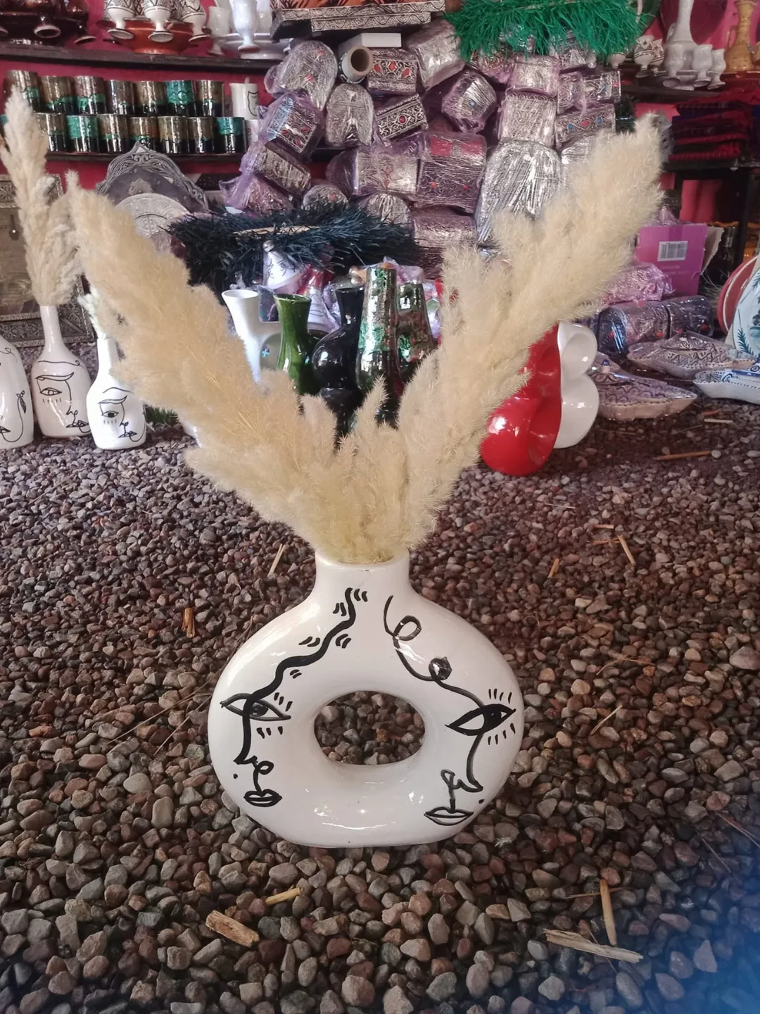 Ourika Clay Handmade Vase from Marrakech — view 2