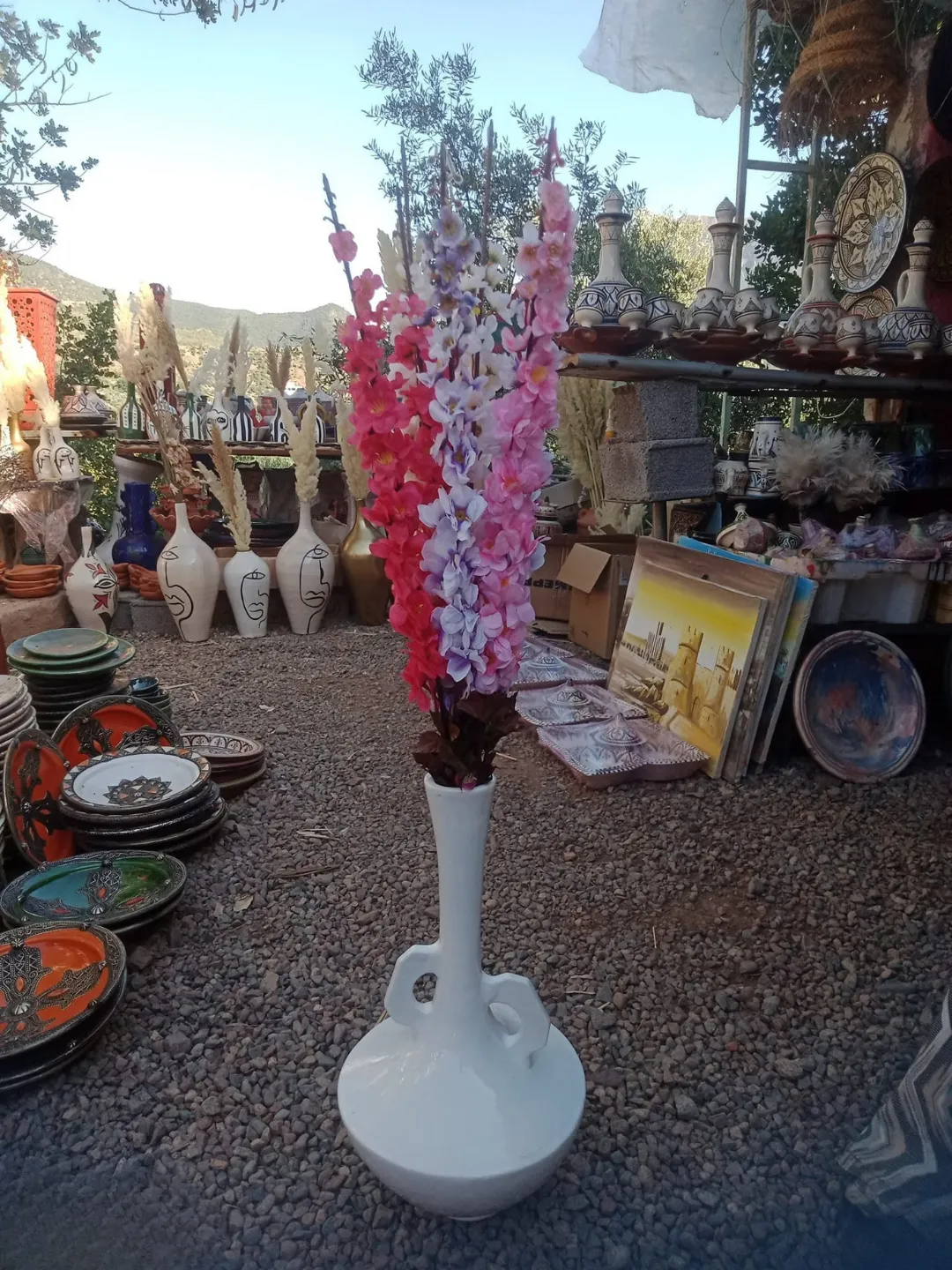 Ourika Clay Handmade Vase from Marrakech — view 3