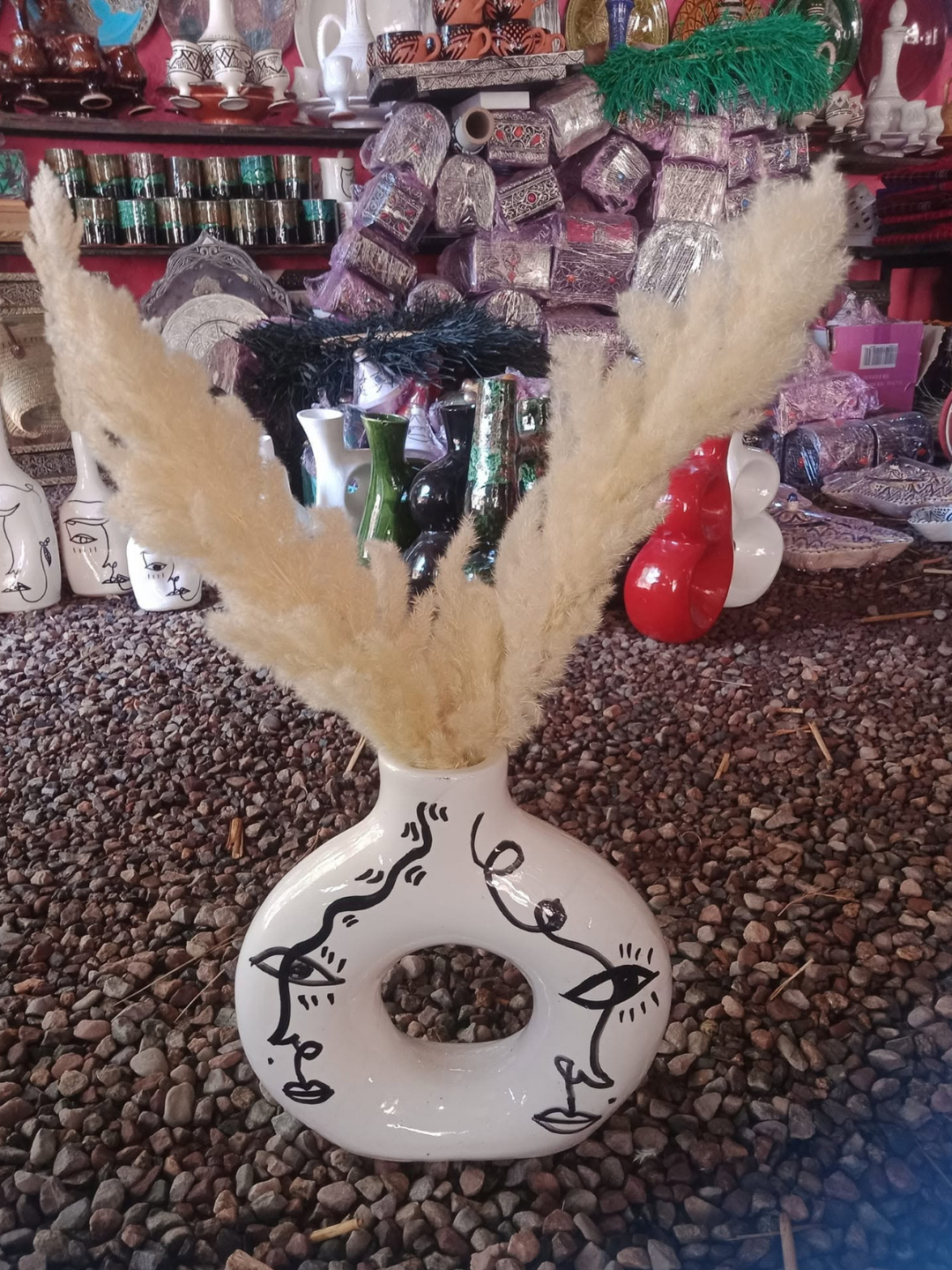 Ourika Clay Handmade Vase from Marrakech — view 4