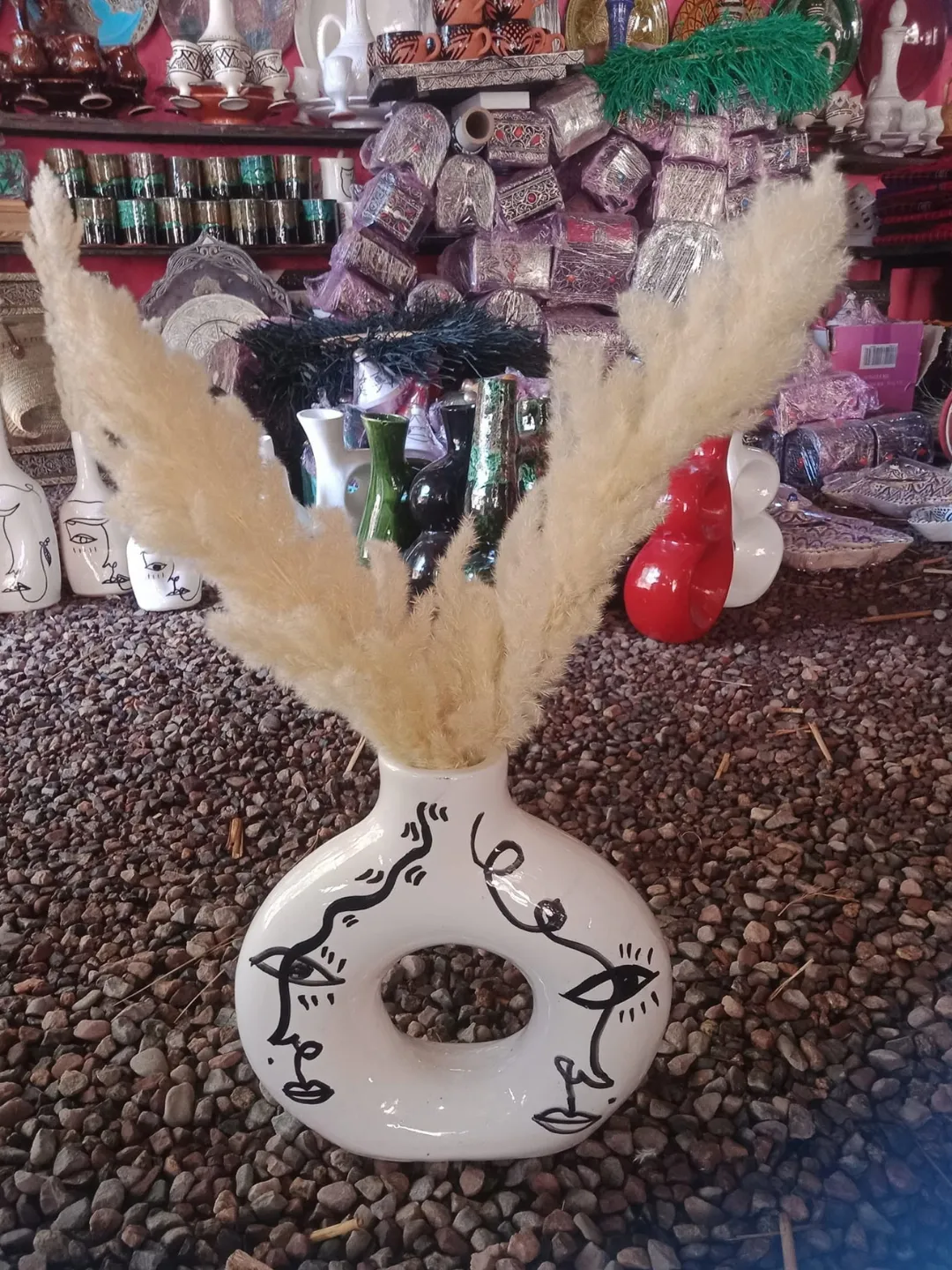 Ourika Clay Handmade Vase from Marrakech — view 4