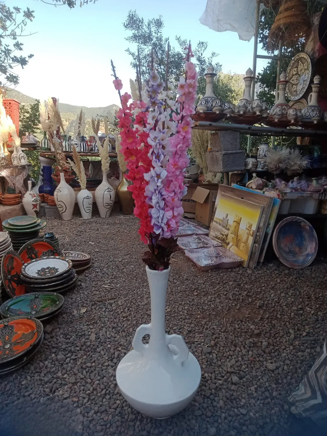 Ourika Clay Handmade Vase from Marrakech — view 5