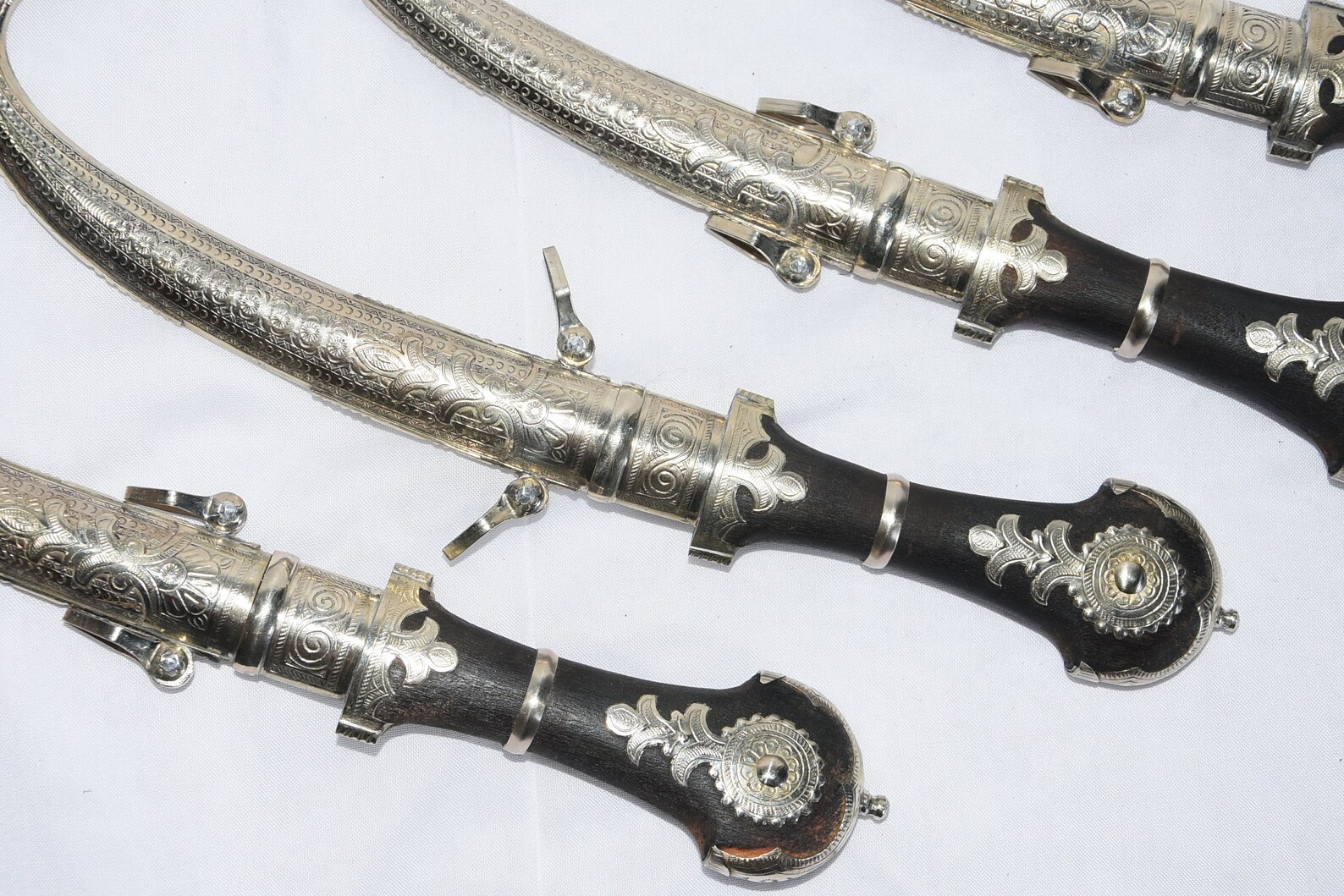 Moroccan Koummya Dagger – Handmade Berber Ceremonial Knife with Red Tassel – Engraved Tribal Display Piece
