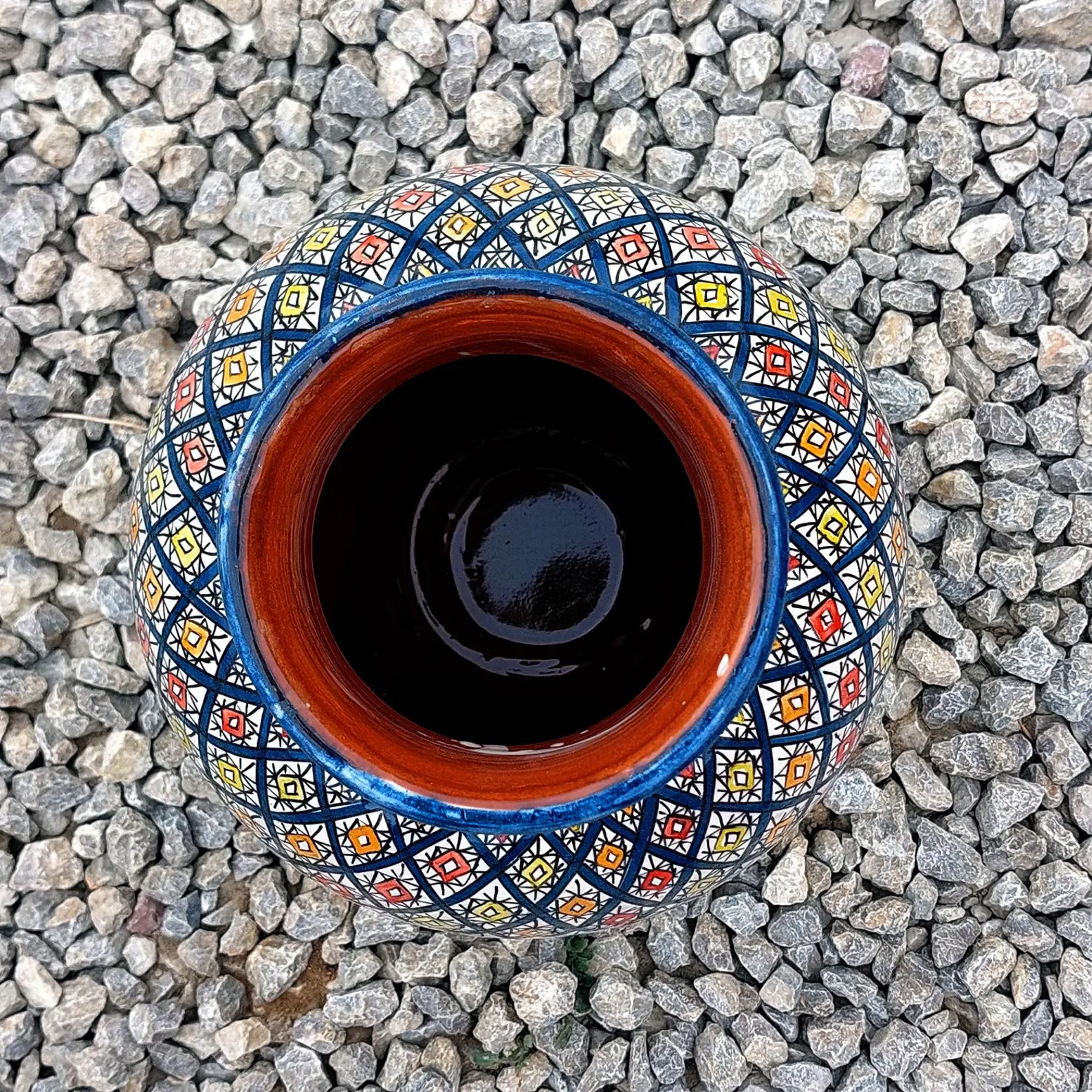 Fès Geometric Pottery Vase by maalem Najem — view 7