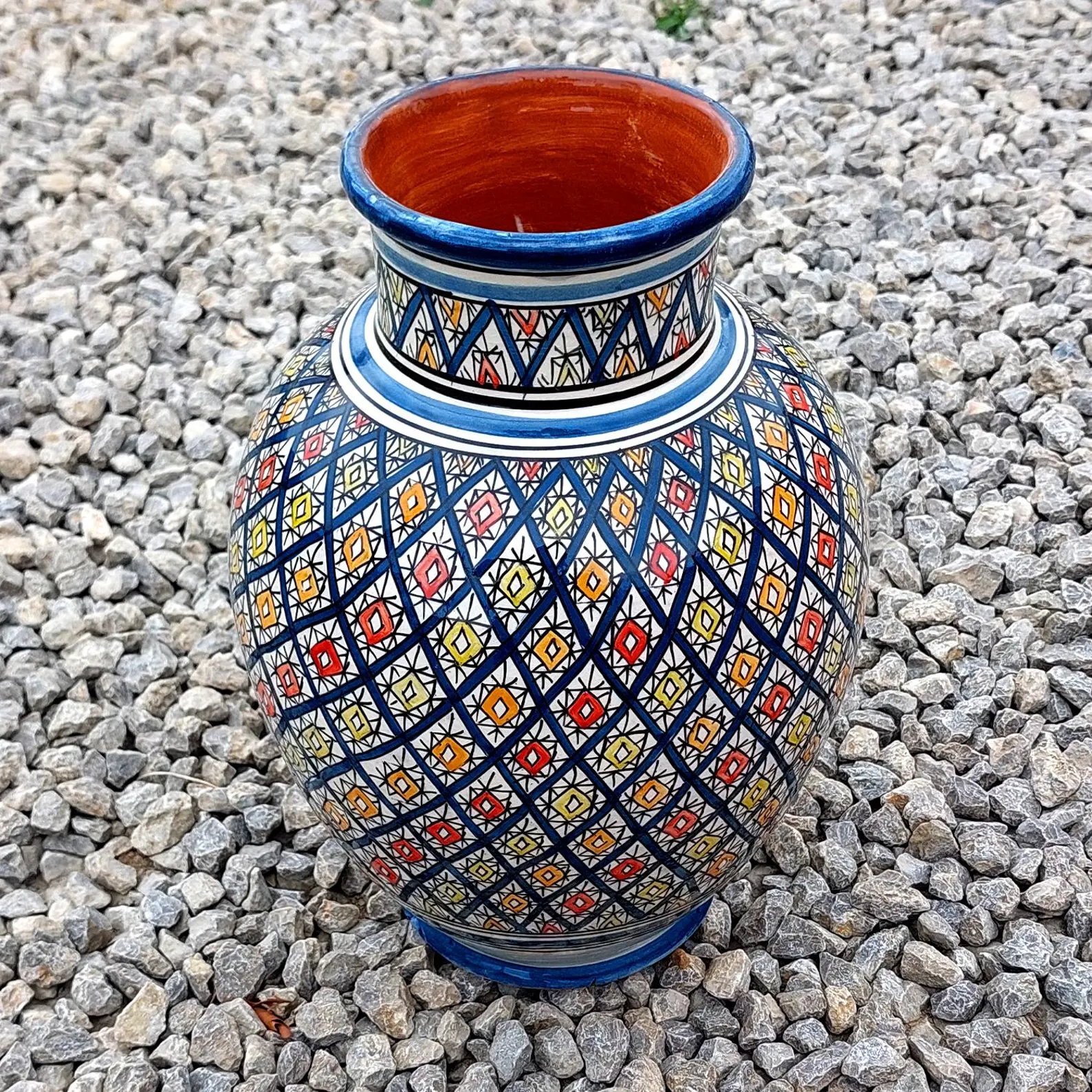 Fès Geometric Pottery Vase by maalem Najem — view 9