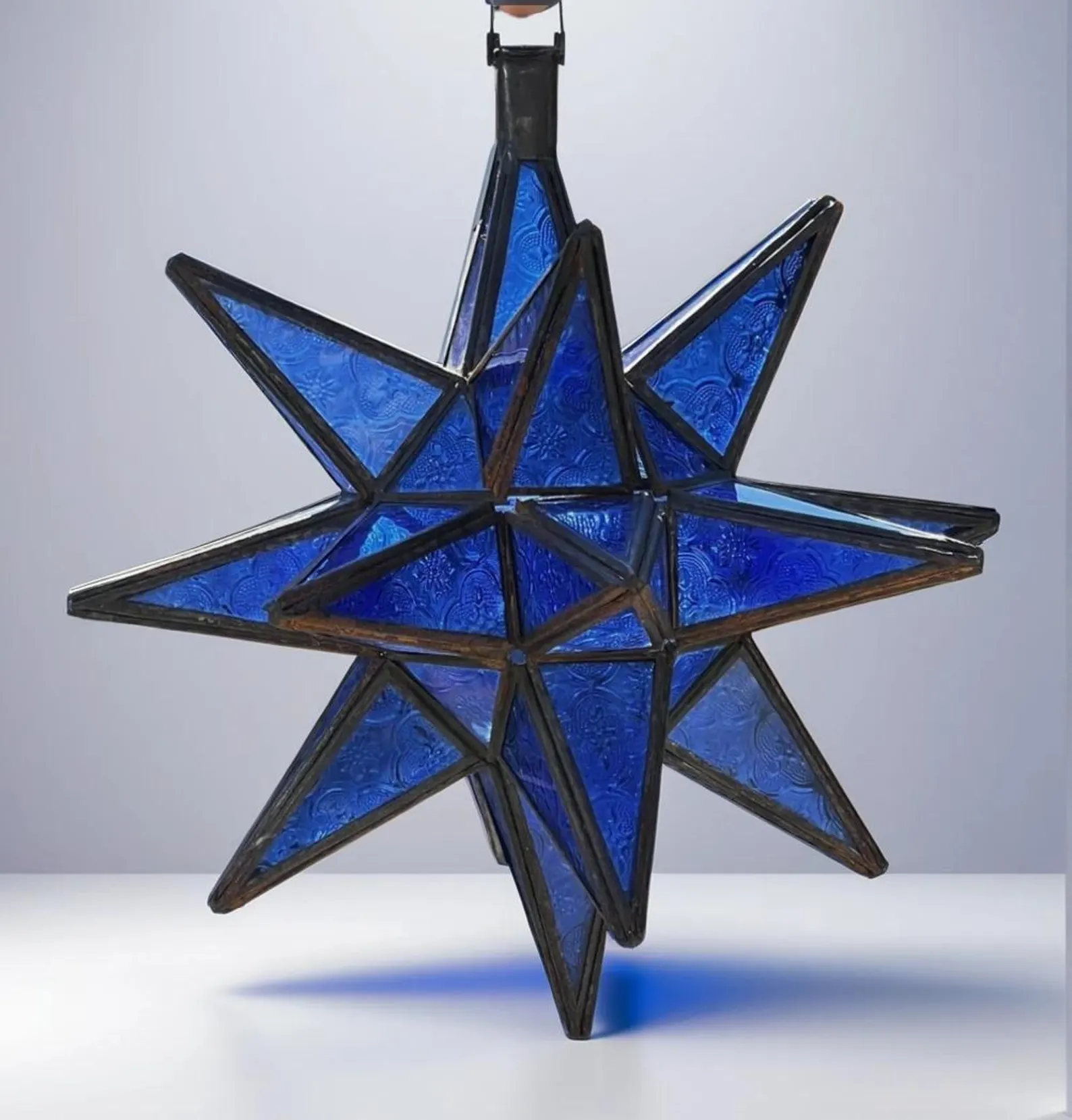 Marrakech Star Lantern with Hand-Engraved Brass — view 4