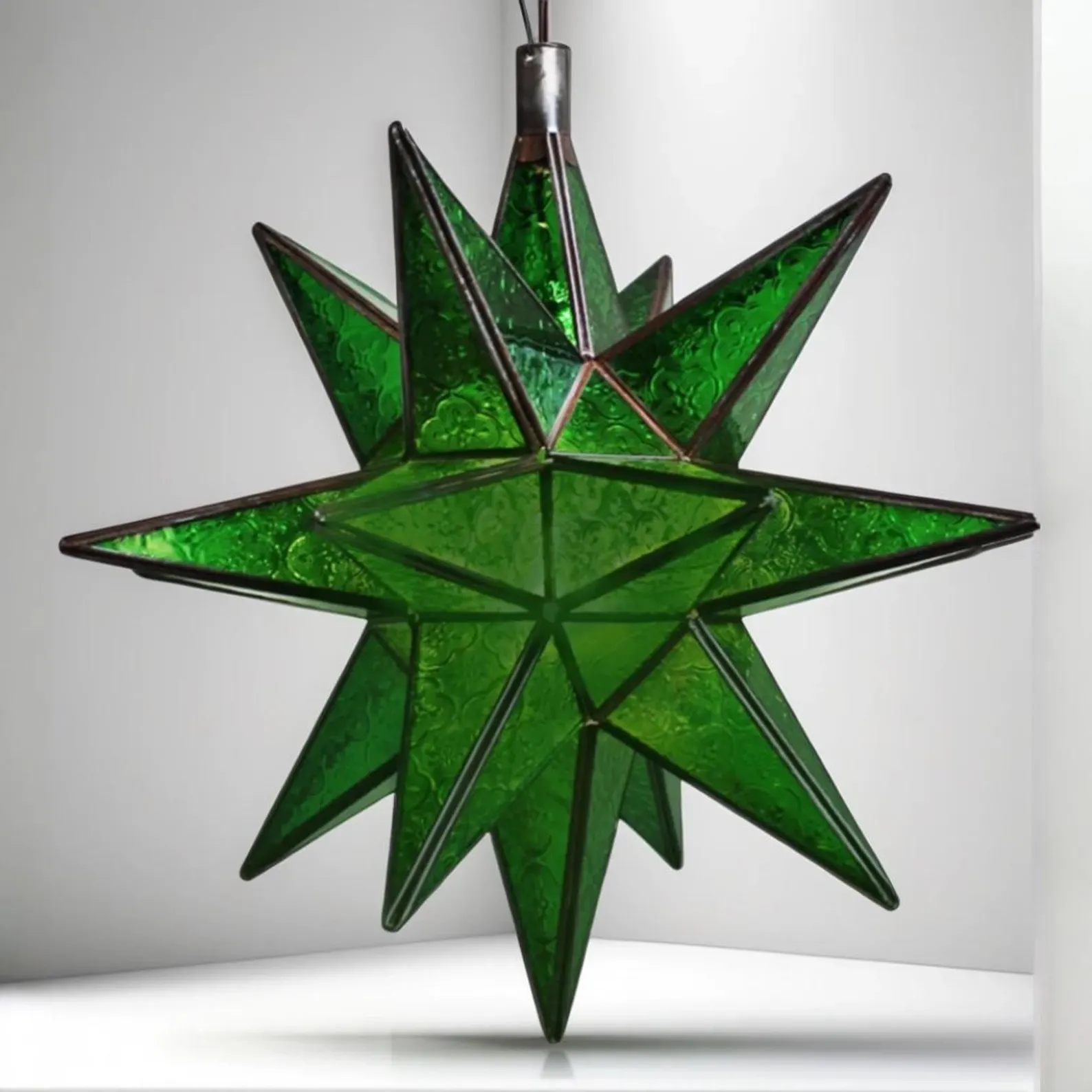 Marrakech Star Lantern with Hand-Engraved Brass — view 5
