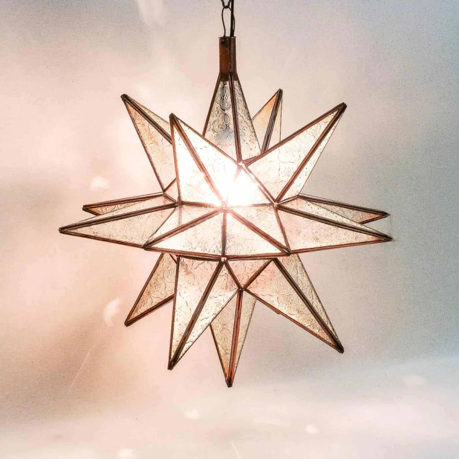 Marrakech Star Lantern with Hand-Engraved Brass — view 6