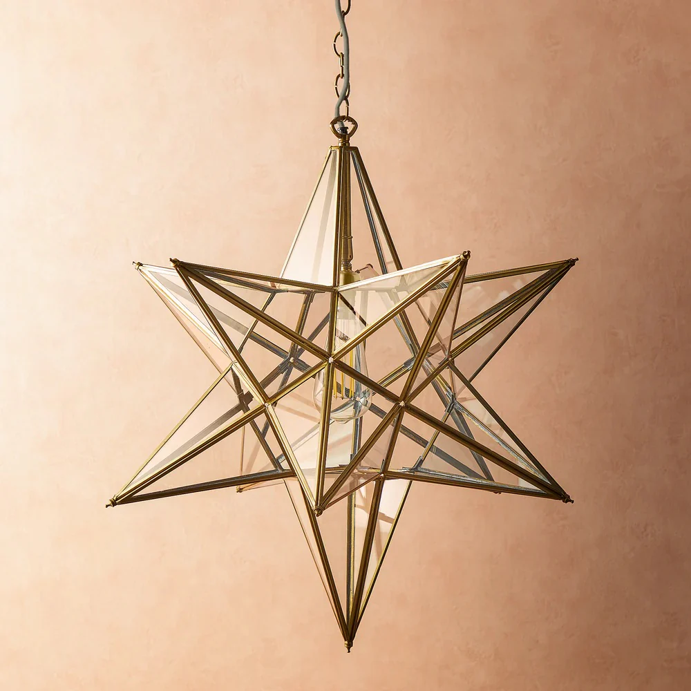 Marrakech Star Lantern with Hand-Engraved Brass — view 9
