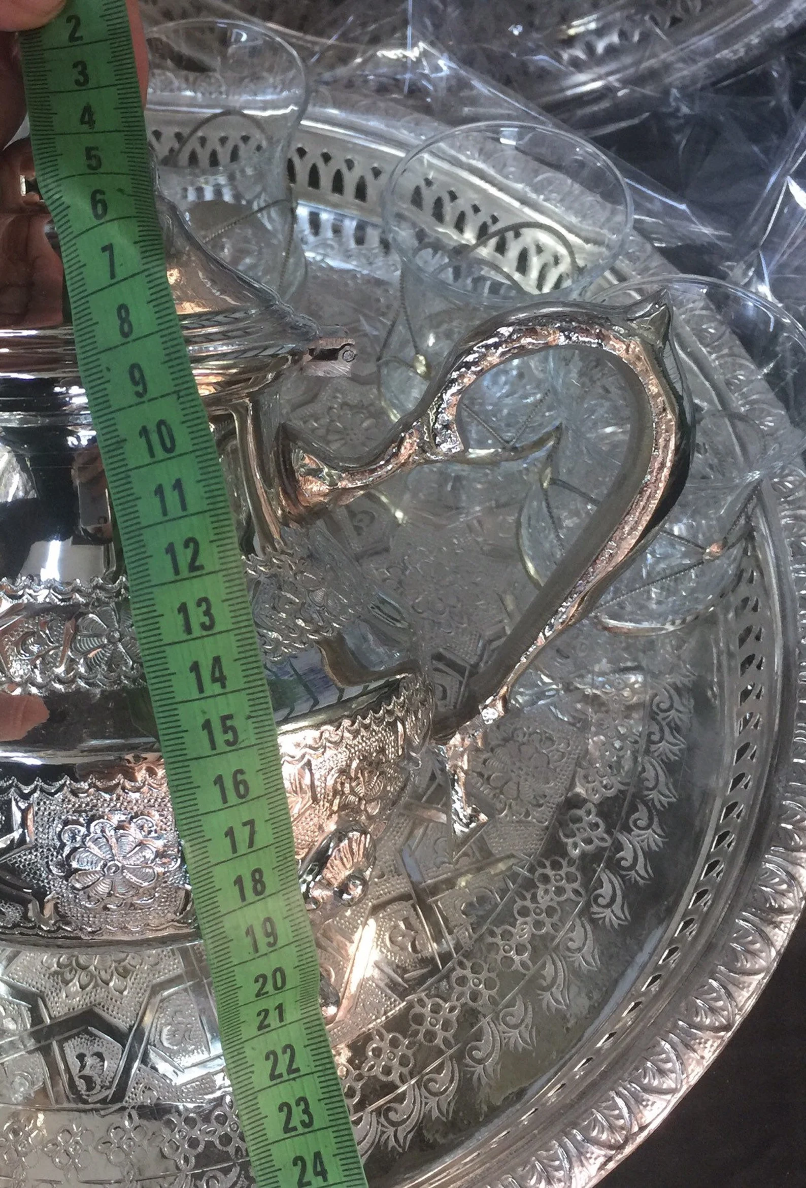 Marrakech Silver Filigree Tea Service for Six — view 8